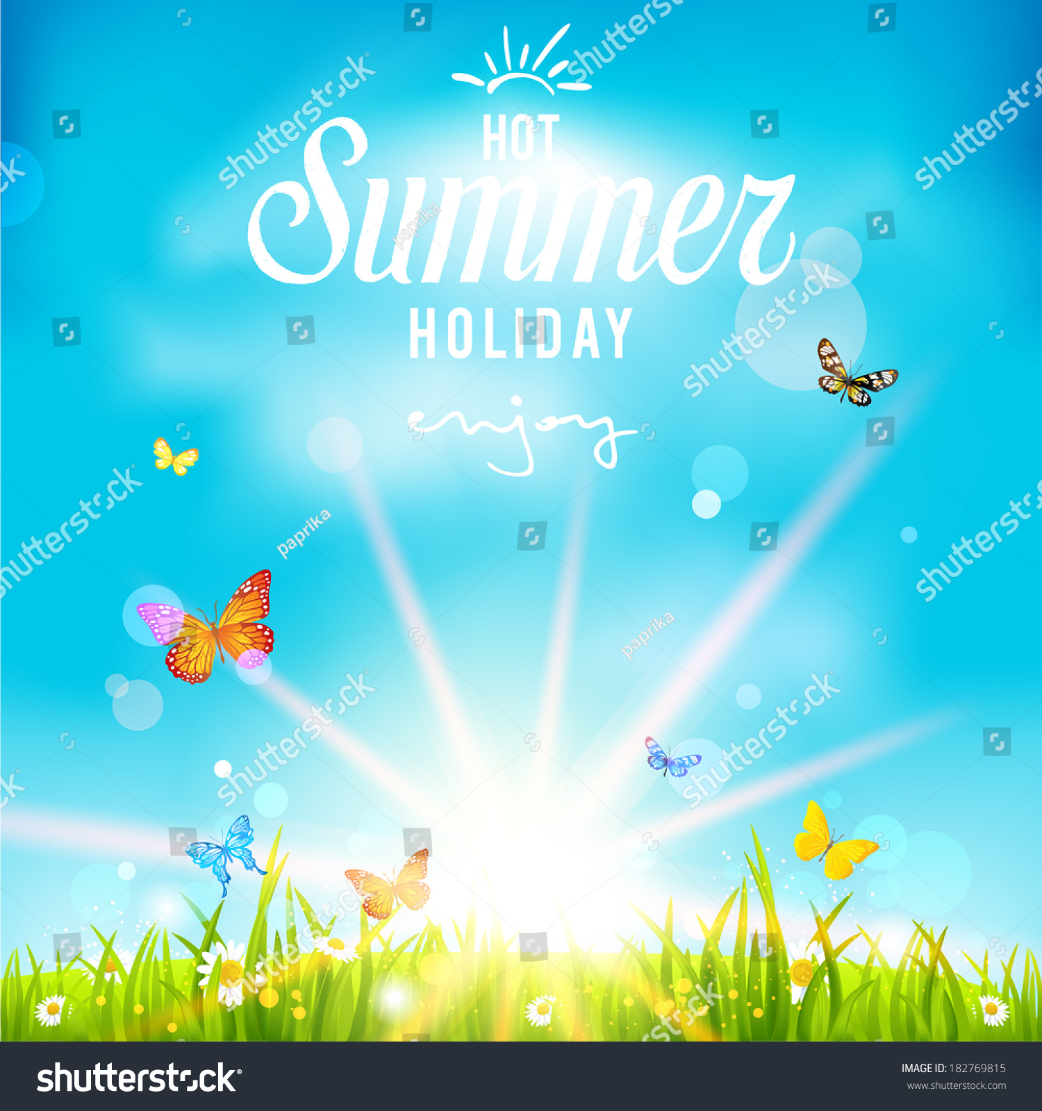 Lovely Summer Holiday Background Vector Illustration Stock Vector ...