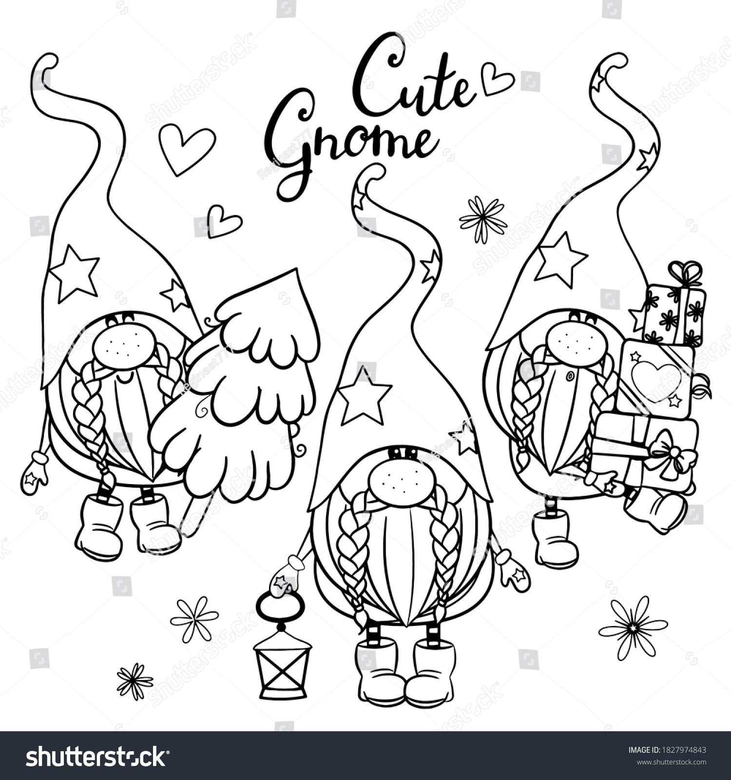 disney characters black and white clipart christmas