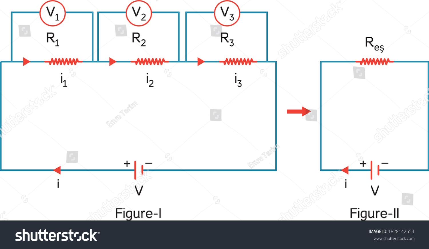 Electric Current Potential Difference Resistance Stock Vector (Royalty ...