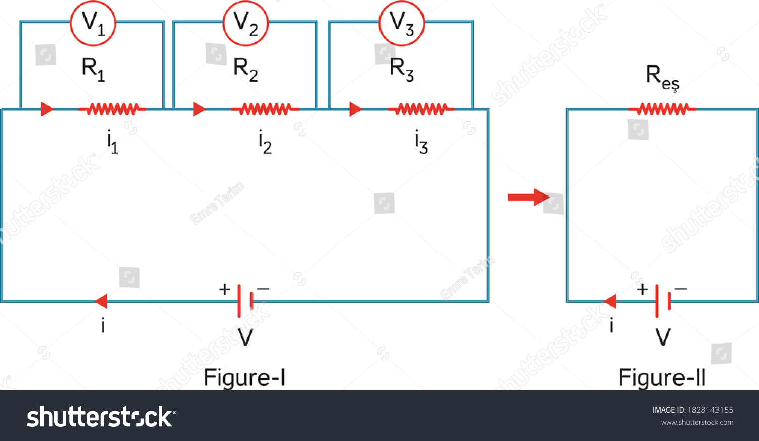 electric-current-potential-difference-resistance-stock-illustration