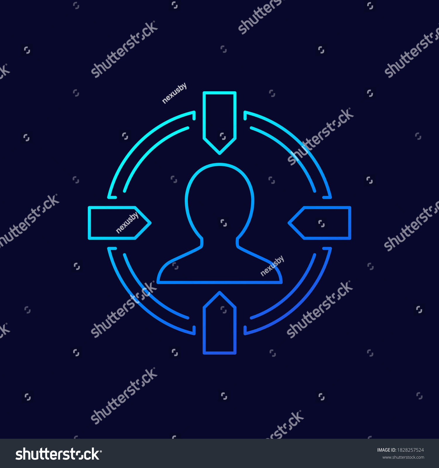 Customer Centricity Line Icon Vector Stock Vector (Royalty Free ...