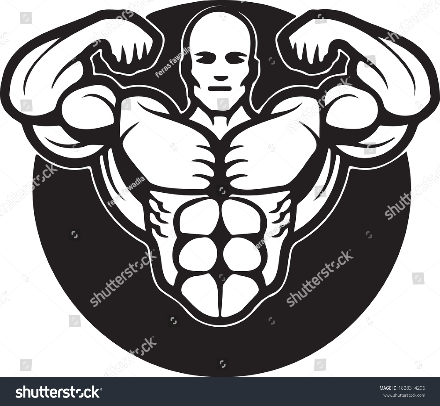 Gym Man Logo Silhouette Shirts Stock Vector (Royalty Free) 1828314296 ...