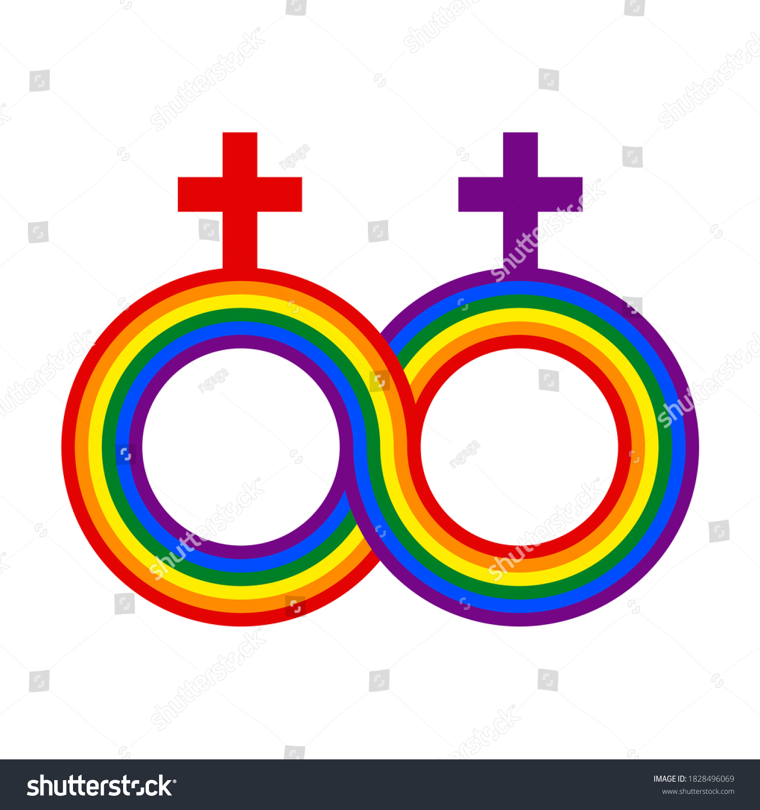 Lgbt Transgender Limitless Lesbian Symbol Pride Stock Vector Royalty Free 1828496069 4633