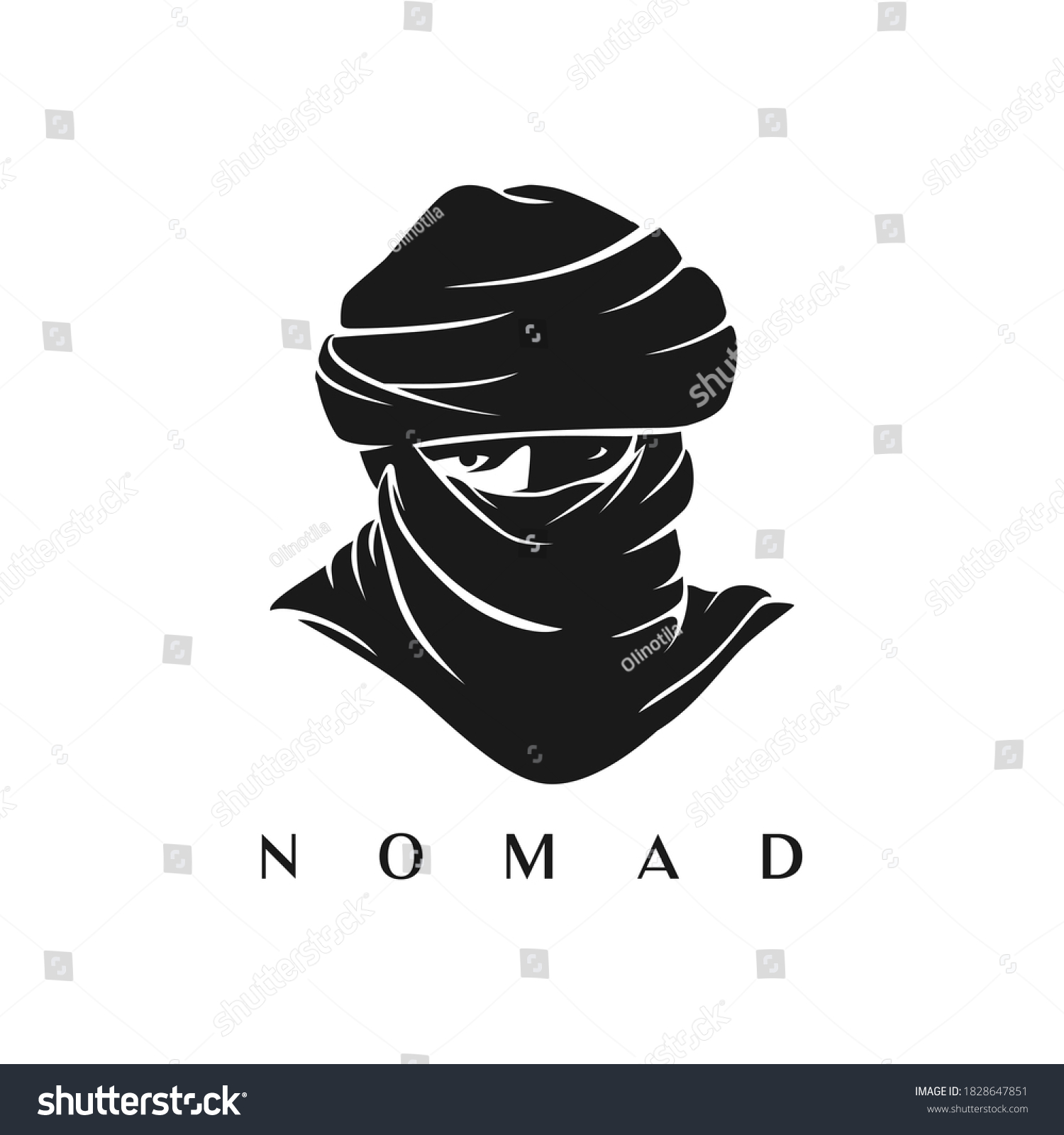 Illustration Silhouette Nomad Logo Vector Stock Vector (Royalty Free ...