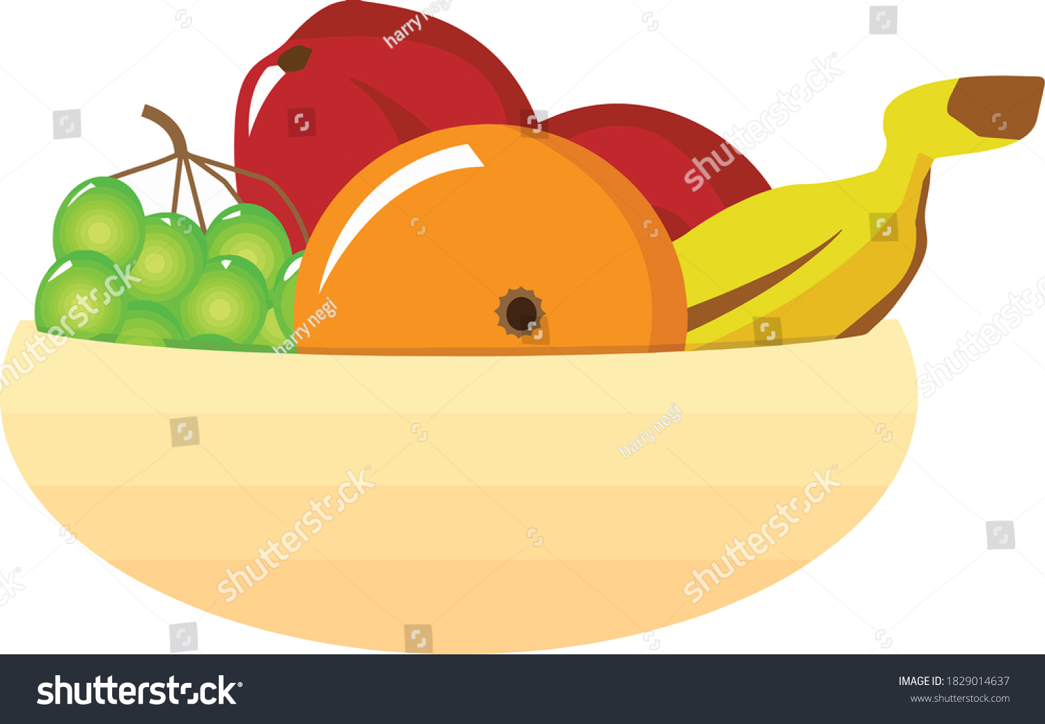Тарелка с фруктами мультяшная