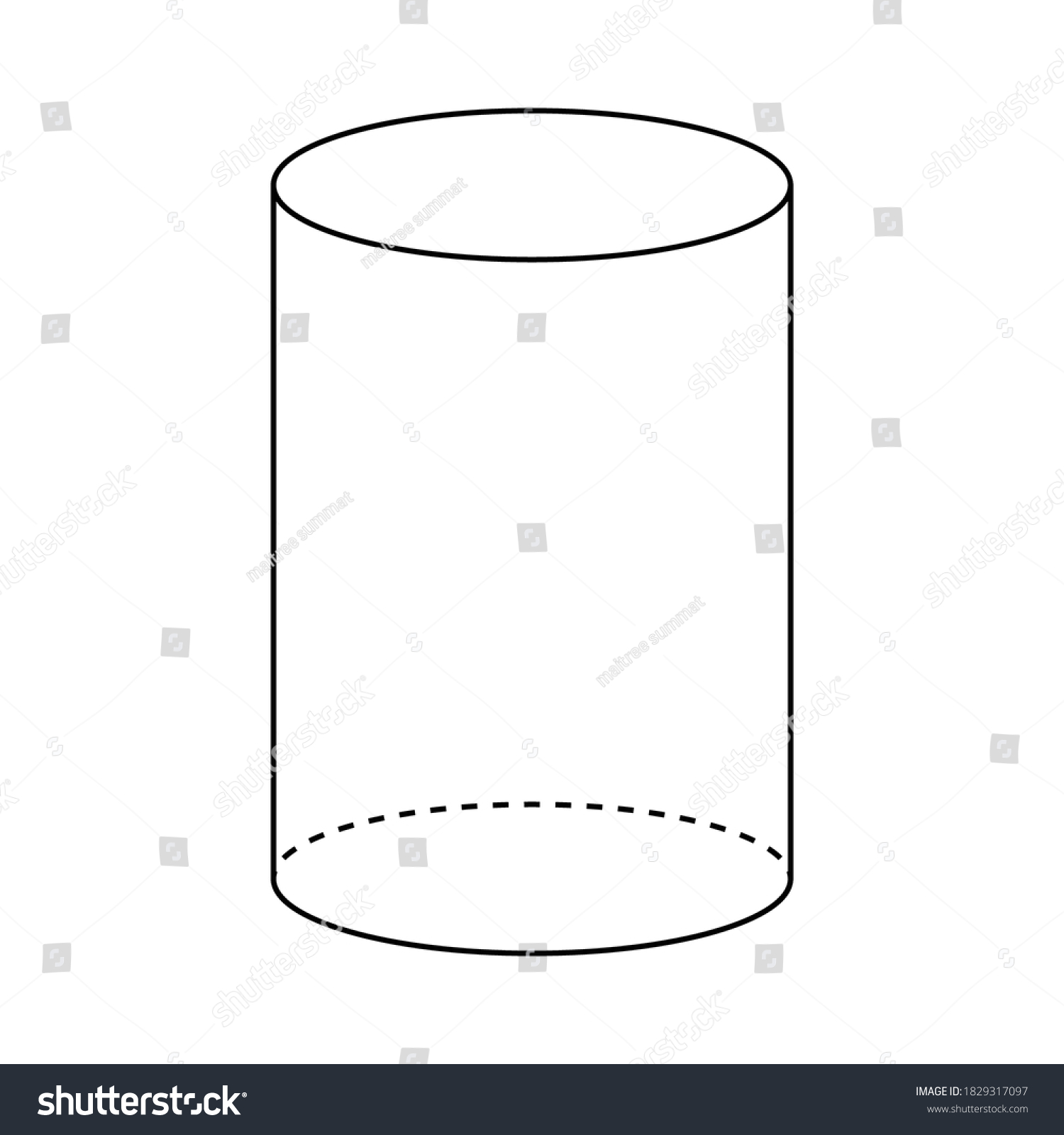 Cylinder On White Background Stock Vector (Royalty Free) 1829317097 ...