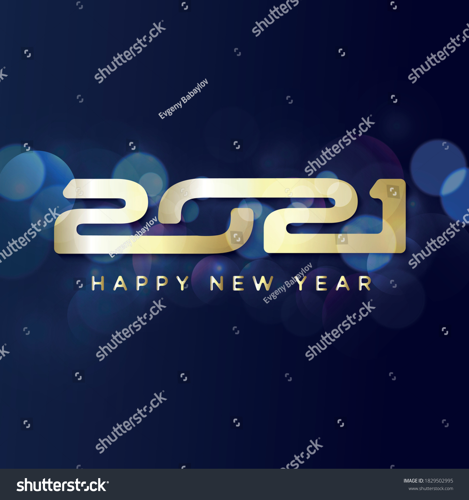 Golden Numbers 2021s New Year Wishes Stock Vector (royalty Free 