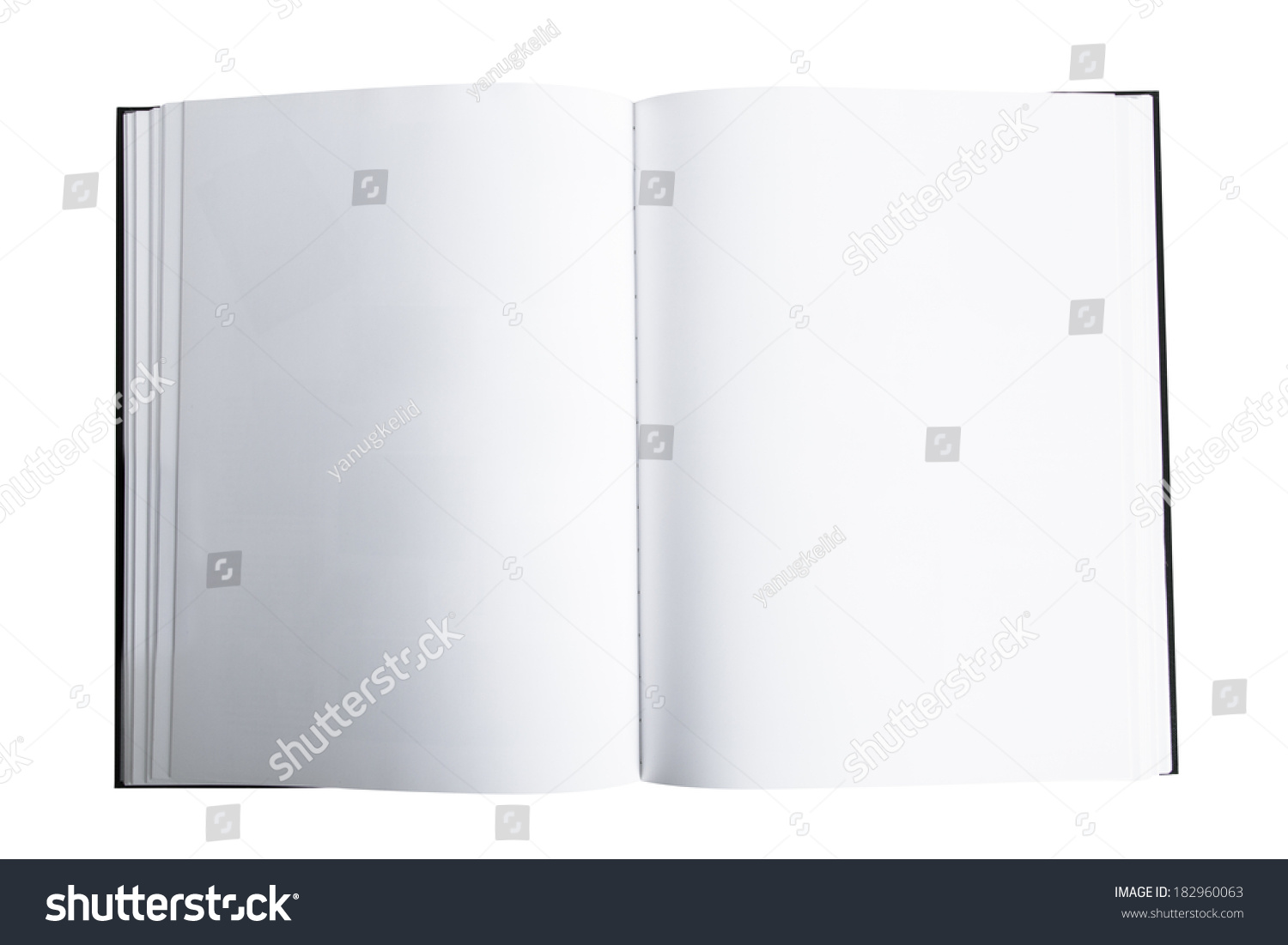 Open Book Magazine Top View Isolated Stock Photo 182960063 | Shutterstock