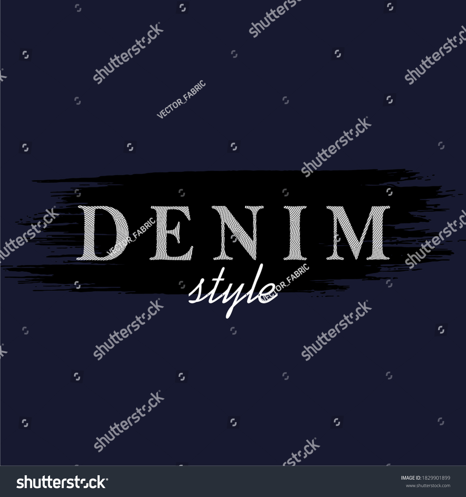 Denim Style Words Design Brush Vector Stock Vector (Royalty Free ...