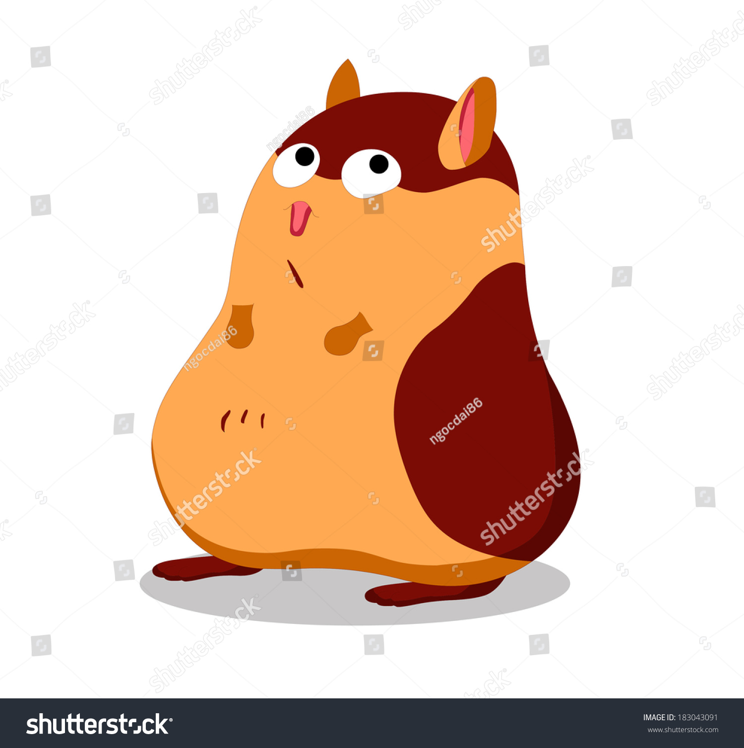 Illustration Cute Hamster Stock Vector Royalty Free 183043091 Shutterstock