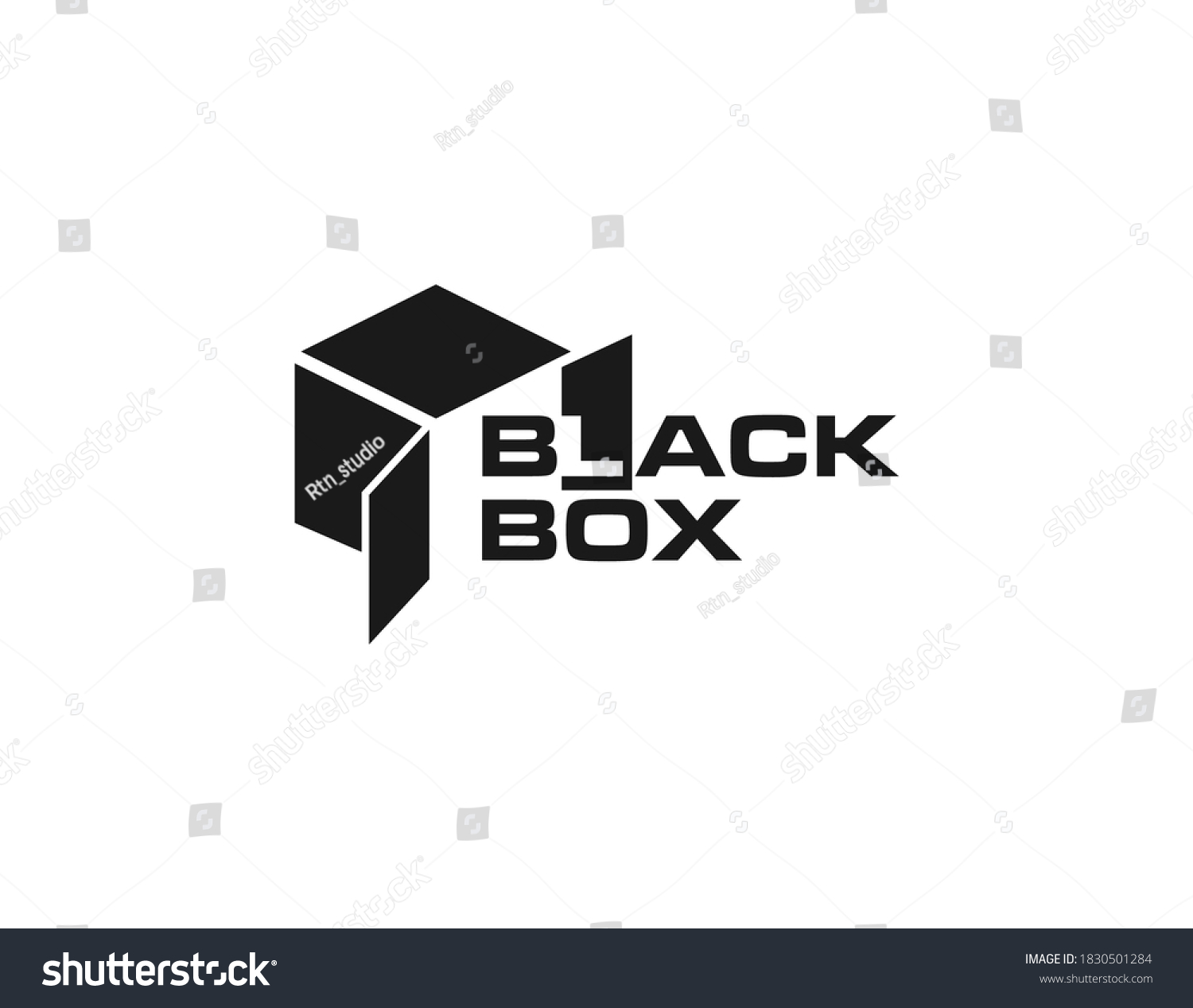 Black Box Vector Symbol Logo Design Stock Vector (Royalty Free ...