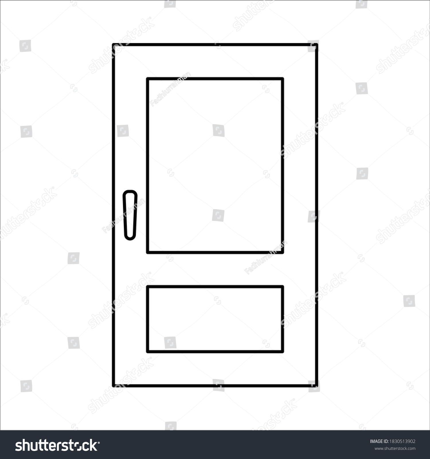 Door Vector Door Line Art Vector Stock Vector (Royalty Free) 1830513902 ...