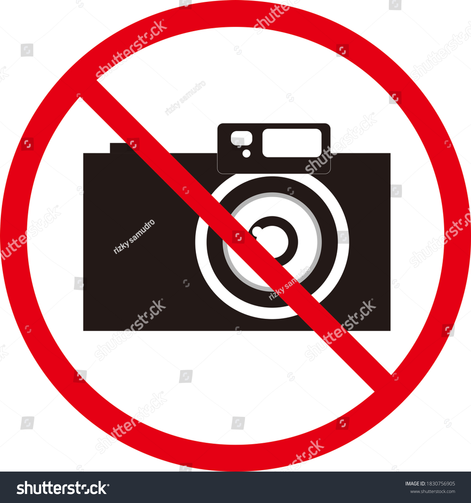 Camera Prohibited Sign White Background Stock Illustration Shutterstock