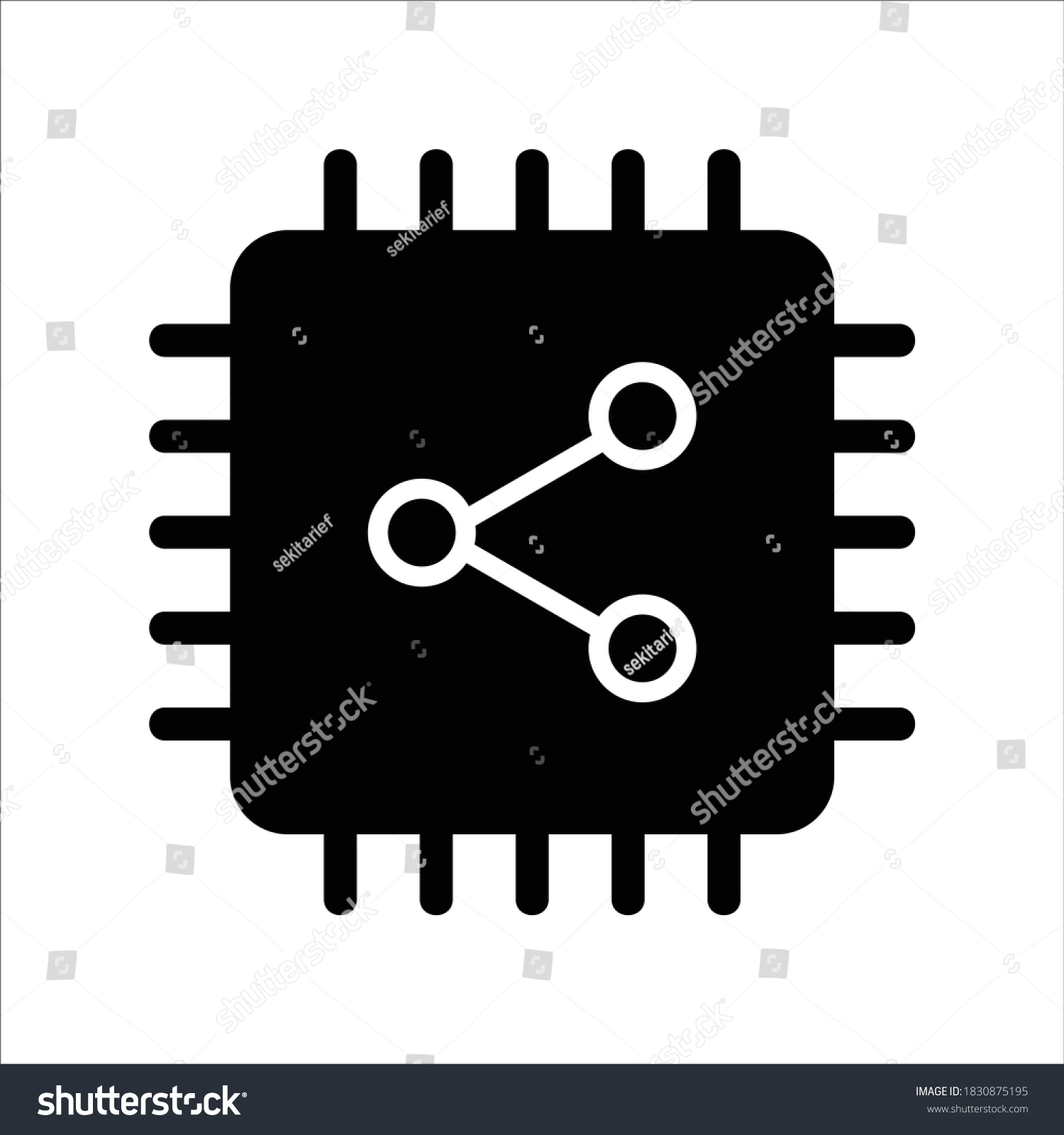 Computer Cpu Icon Vector Computer Cpu Stock Vector (Royalty Free ...