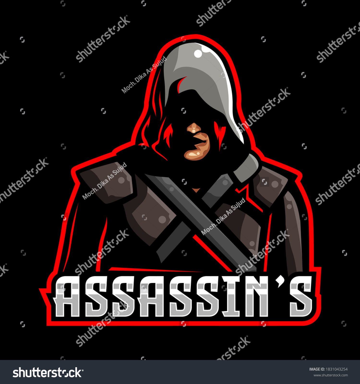 Assassins Creed Esport Mascot Logo Stock Vector Royalty Free 1831043254 Shutterstock