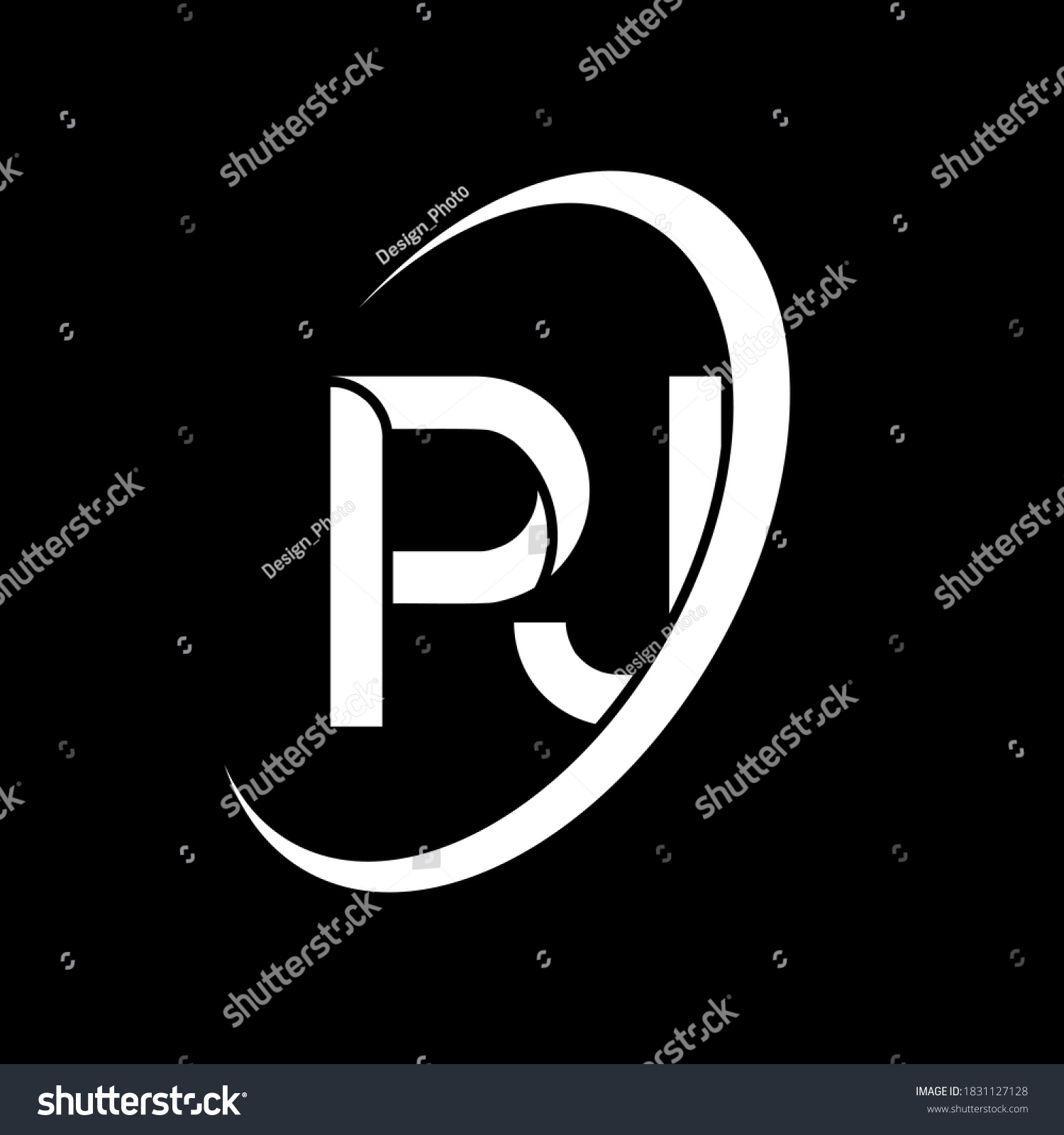 Pj Logo P J Design White Stock Vector (Royalty Free) 1831127128 ...