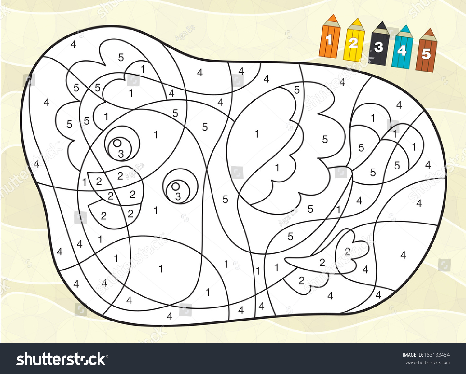 Cartoon Image Exercise Children Coloring Page Stock Illustration ...