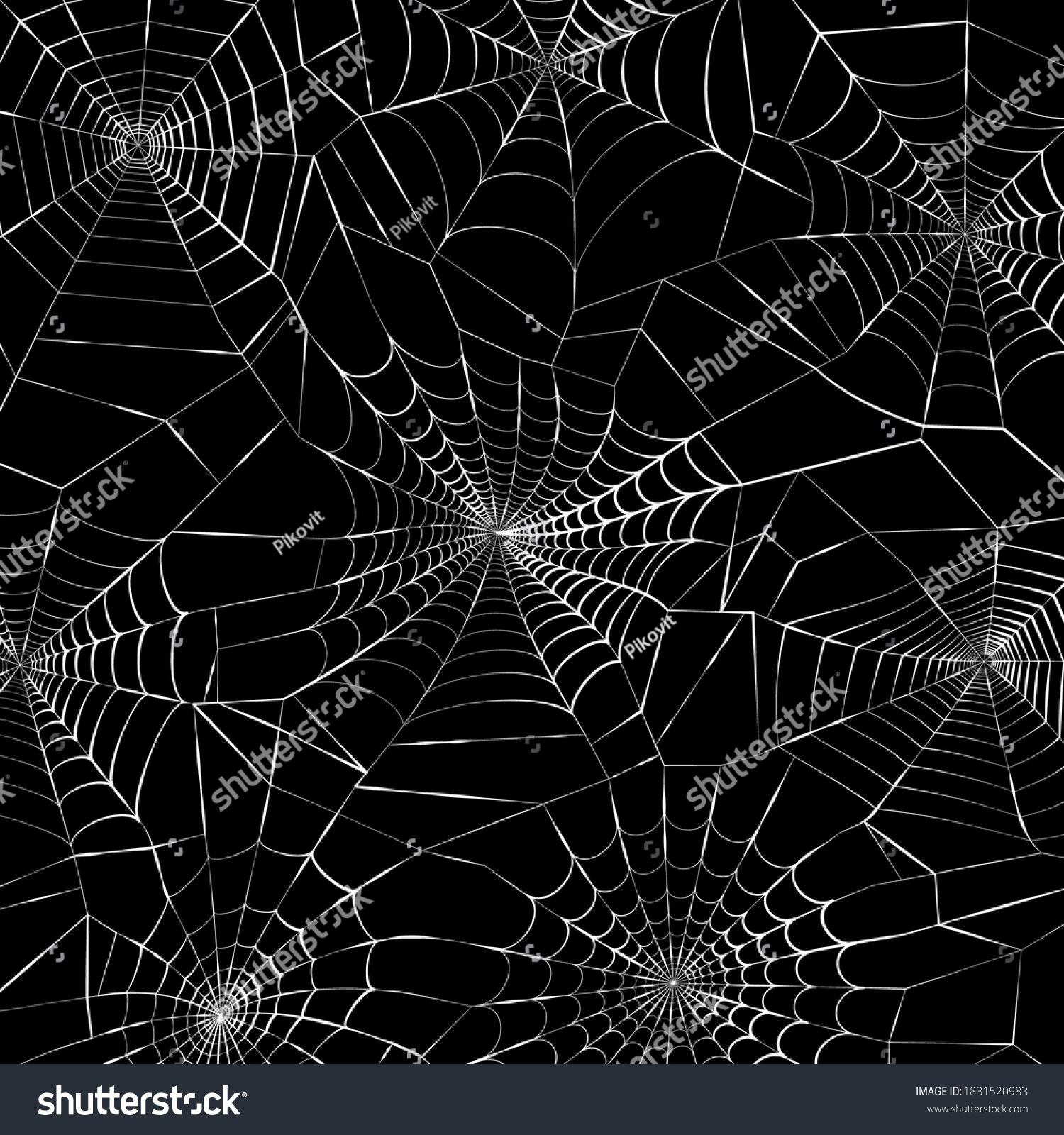 Spider Web Pattern Template Halloween Decoration Stock Vector (Royalty ...