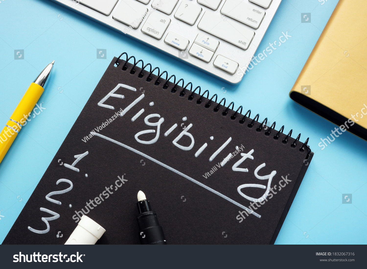 Eligibility List Written By Pen On Stock Photo 1832067316 | Shutterstock