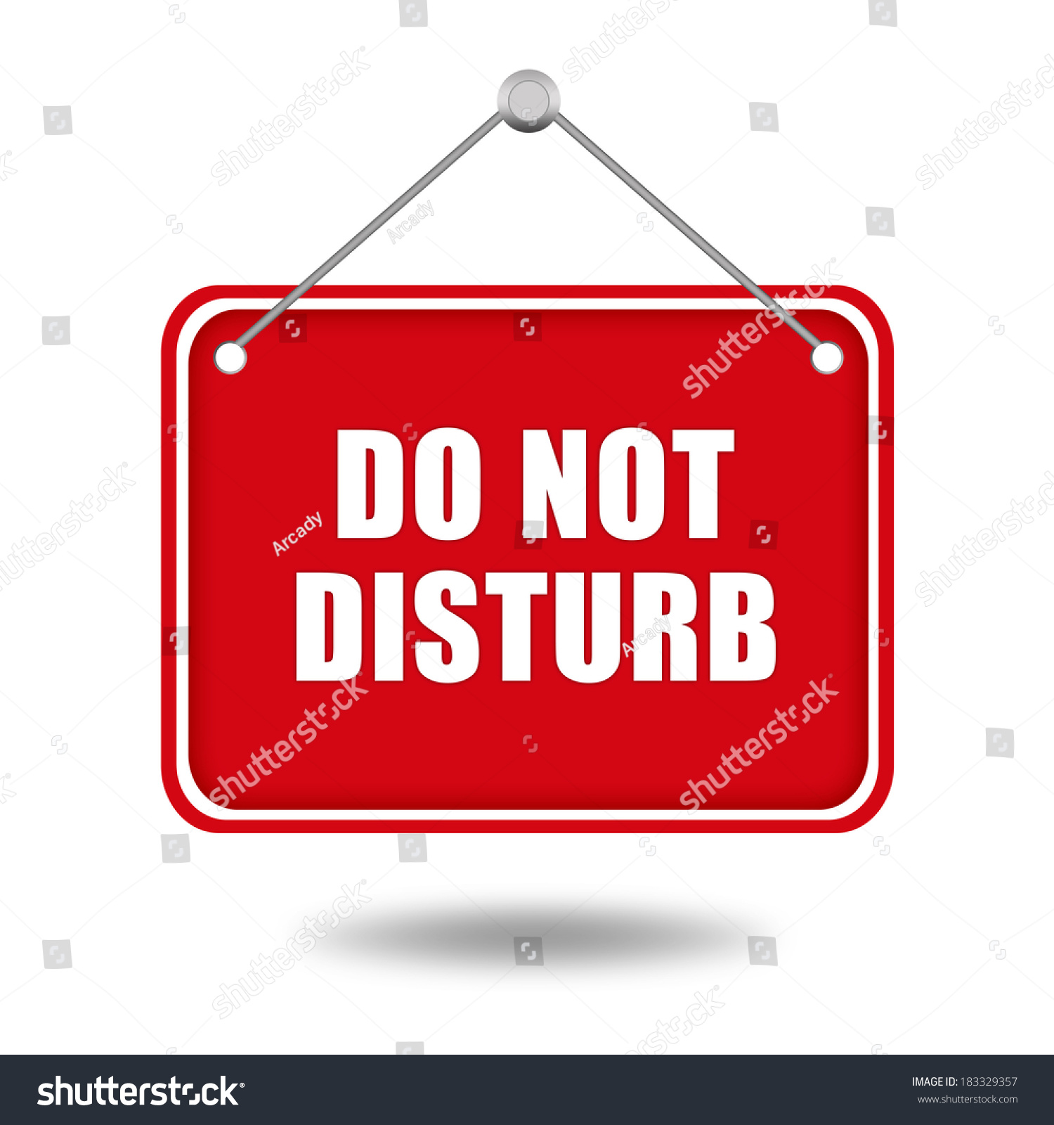 Do Not Disturb Red Signboard Stock Illustration 183329357 | Shutterstock