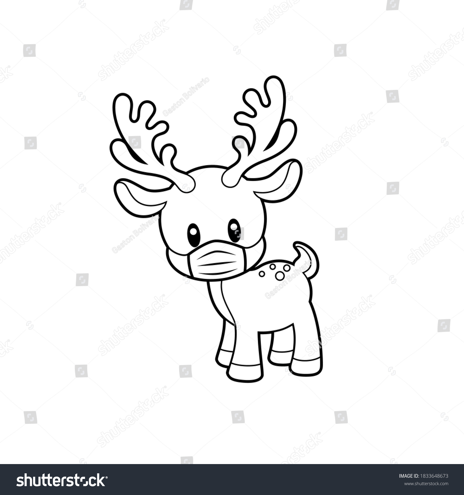 cute reindeer stencil