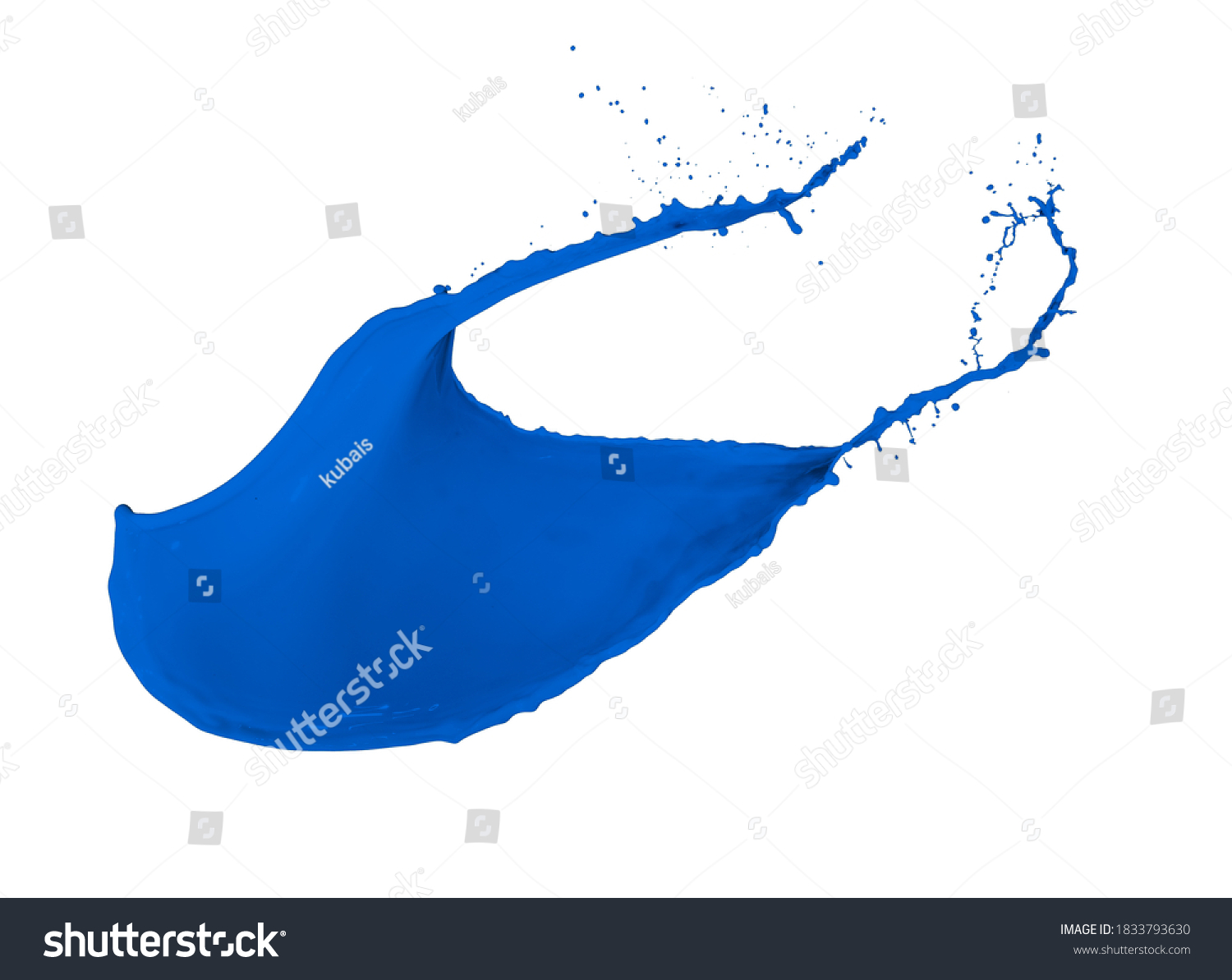 Blue Paint Splash Isolated On White Stock Photo 1833793630 | Shutterstock