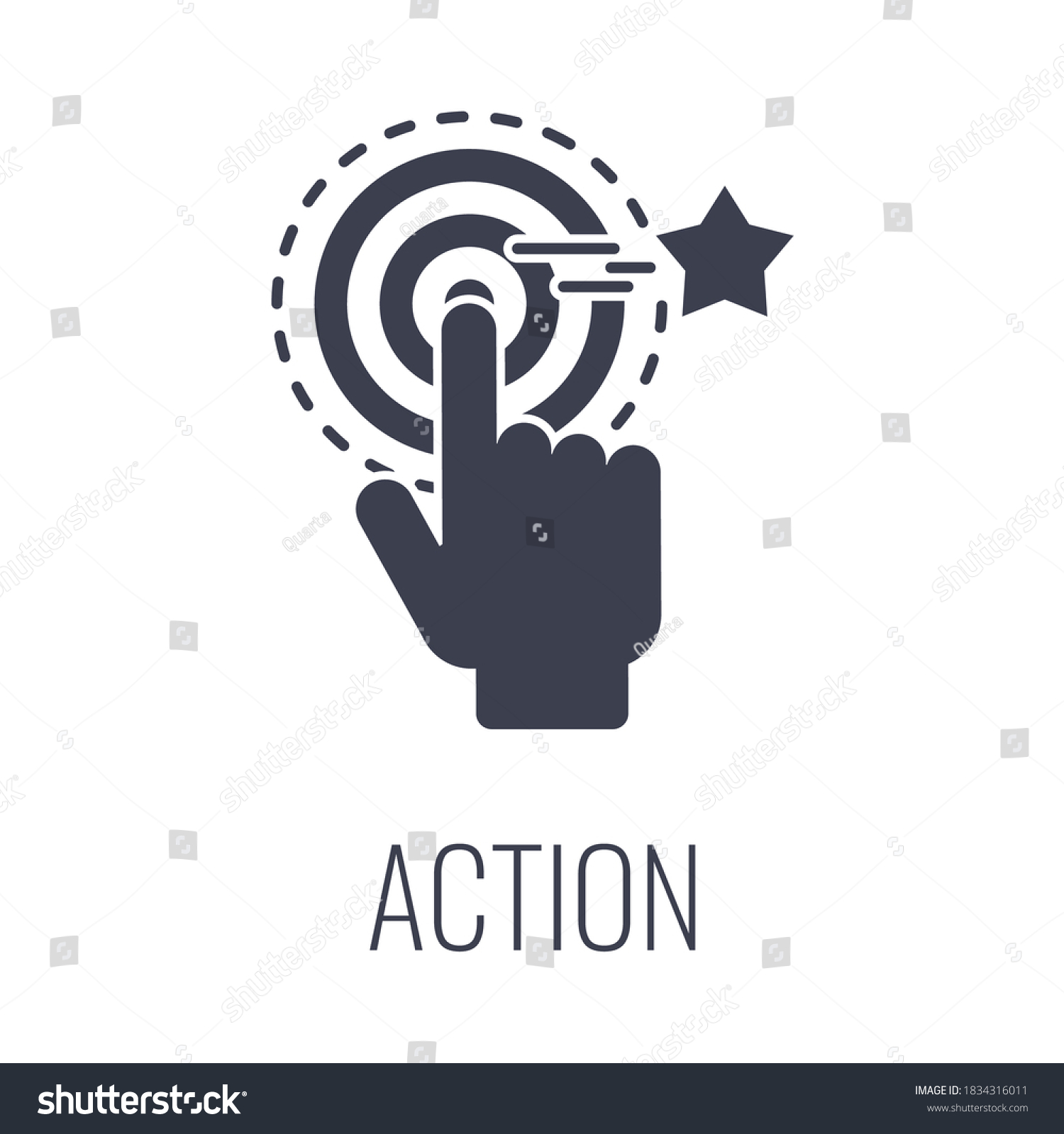 Action Icon Call Action Cta Report Stock Vector (Royalty Free
