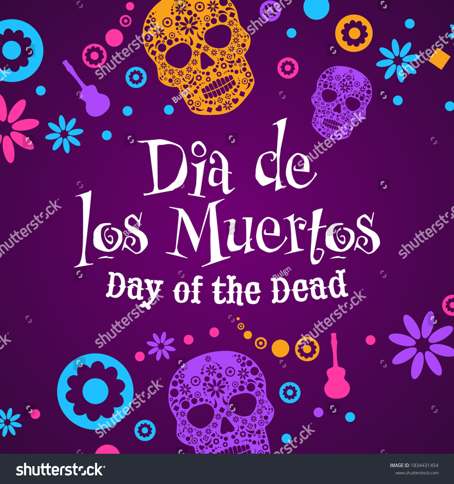 inscription-day-dead-spanish-dia-de-stock-vector-royalty-free