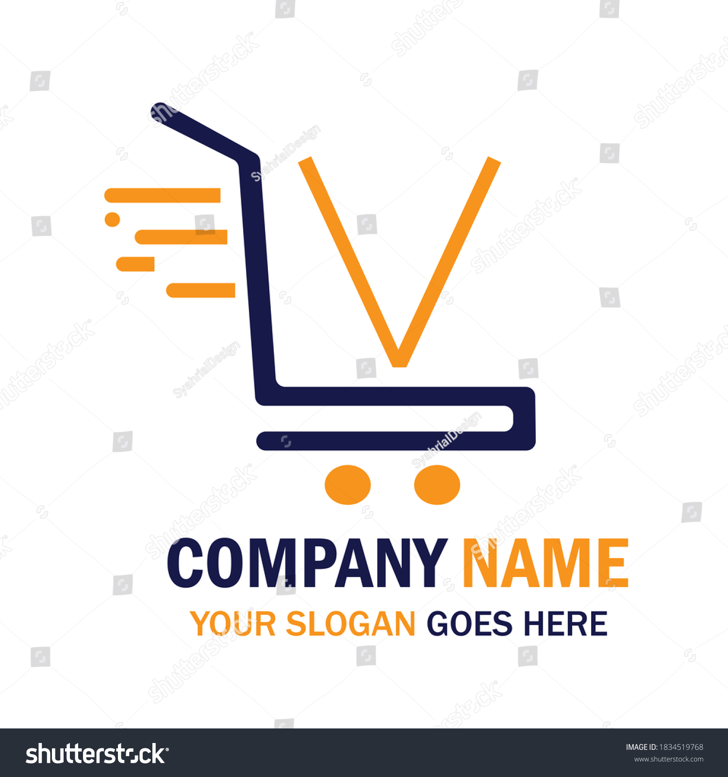 shopping cart logo design