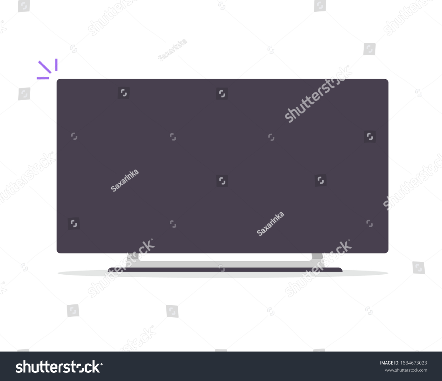 Tv Led Vector Plasma Television Empty Stock Vector Royalty Free