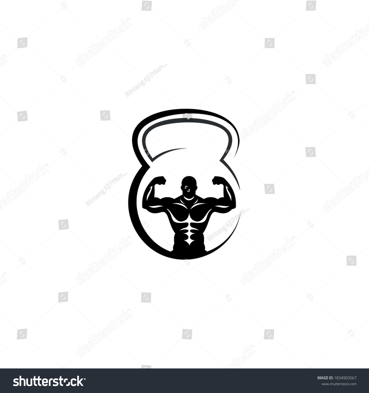 Fitness Vector Logo Design Isolated On Stock Vector (Royalty Free ...