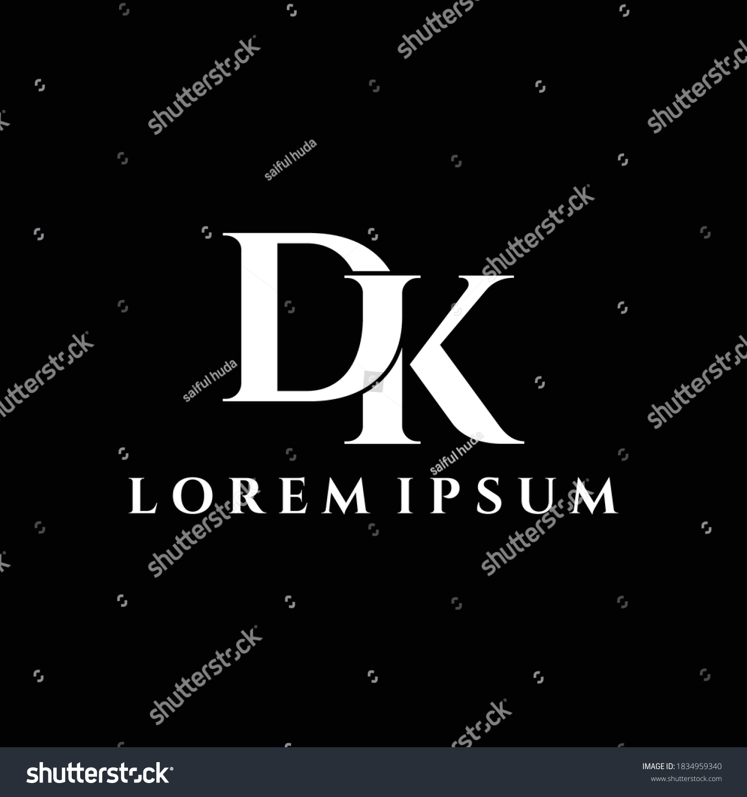 Letter Dk Luxury Logo Design Vector Stock Vector (Royalty Free ...