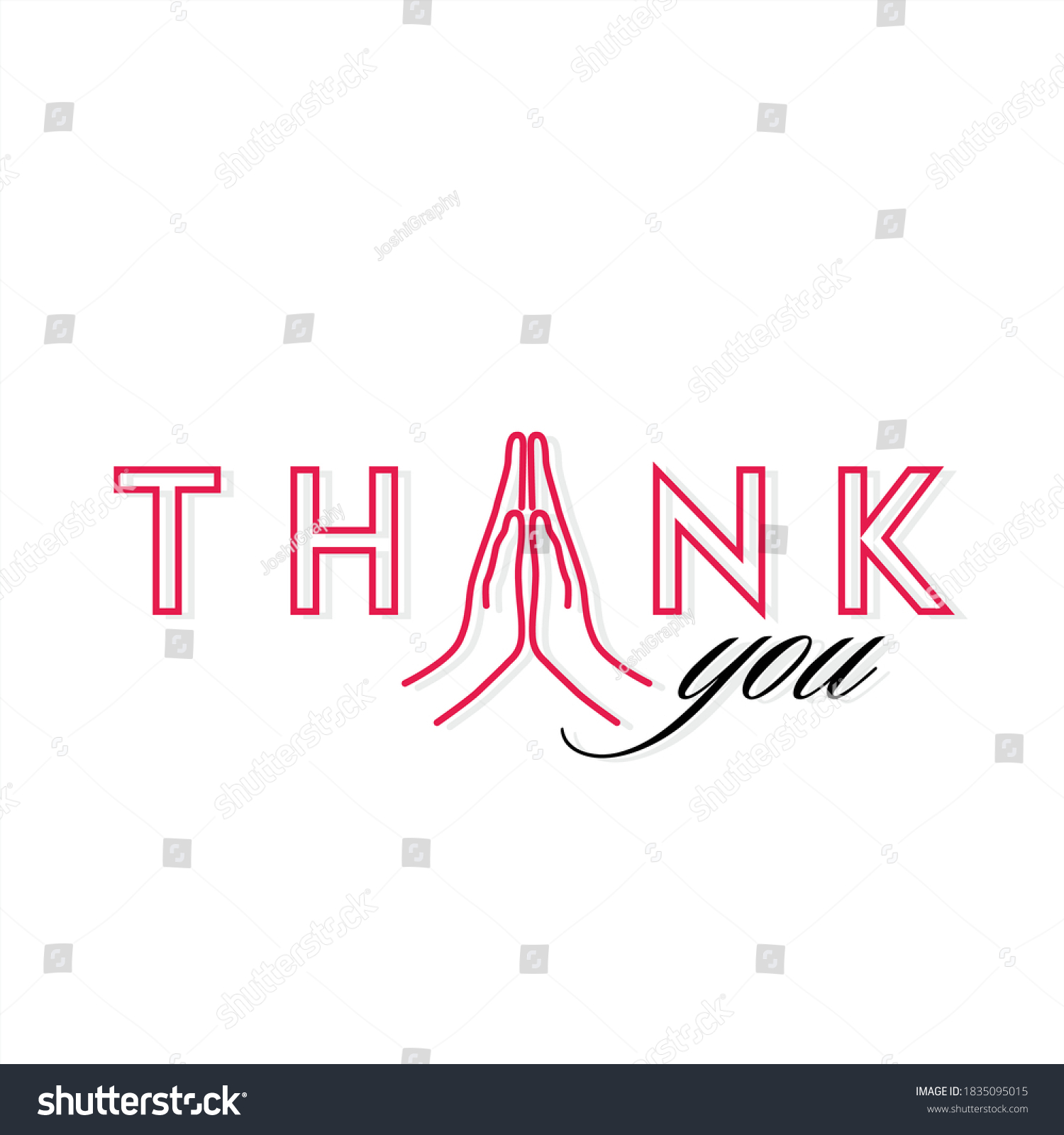 Thank You Typography Vector Illustration Stock Vector (Royalty Free ...