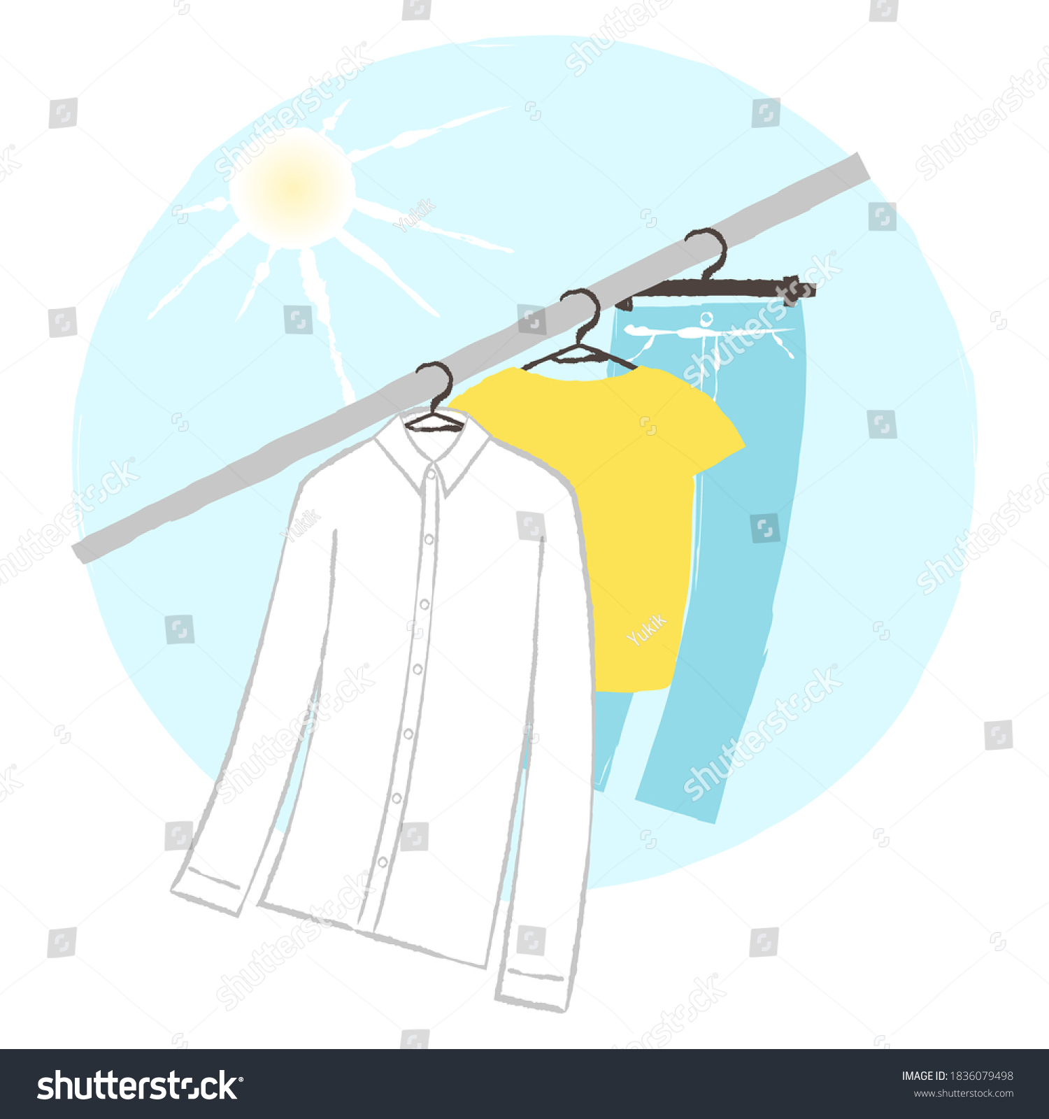 Illustration Laundry Brush Stock Vector (Royalty Free) 1836079498 ...