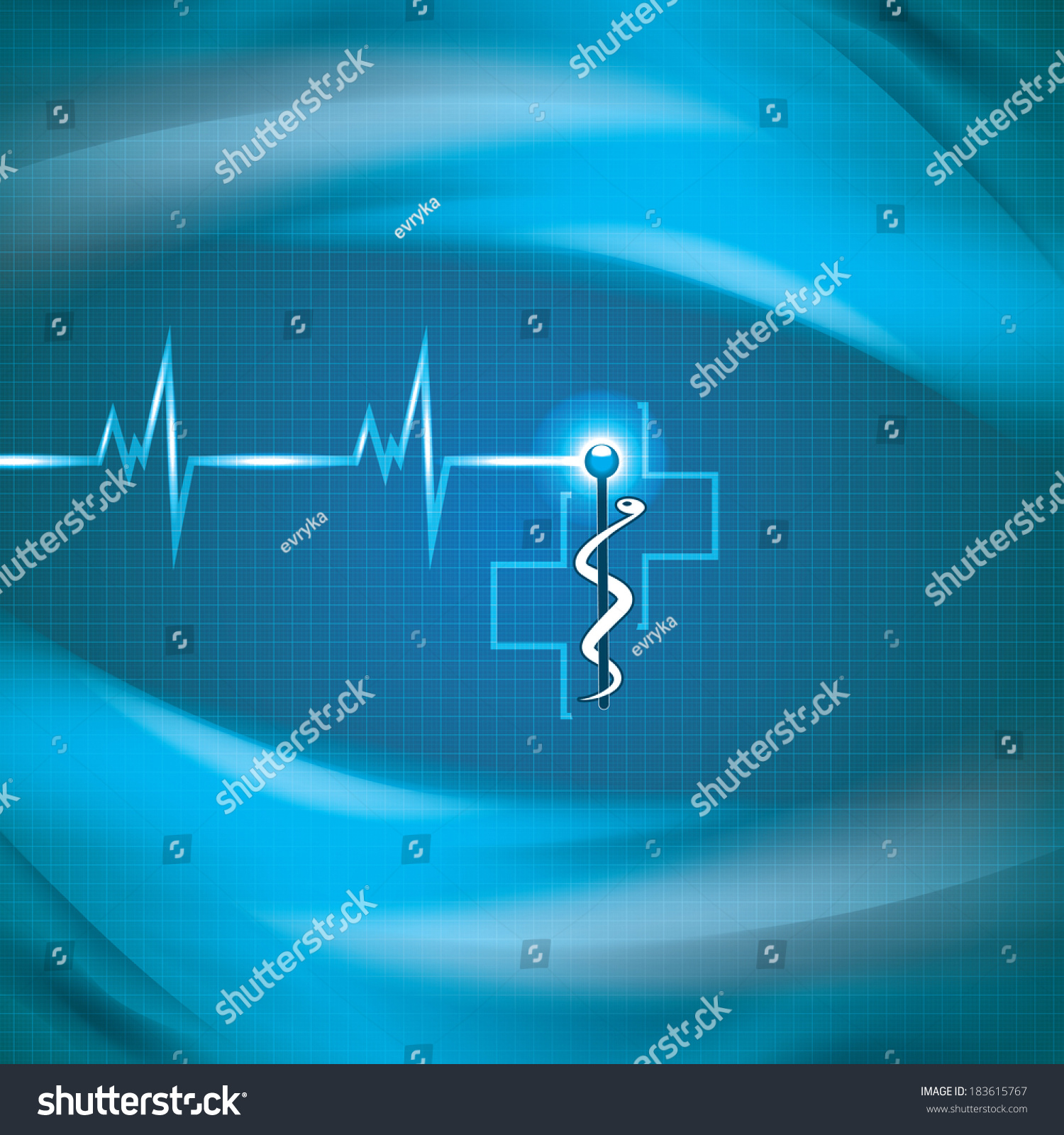 Abstract Medical Cardiology Ekg Background Stock Illustration 183615767 ...