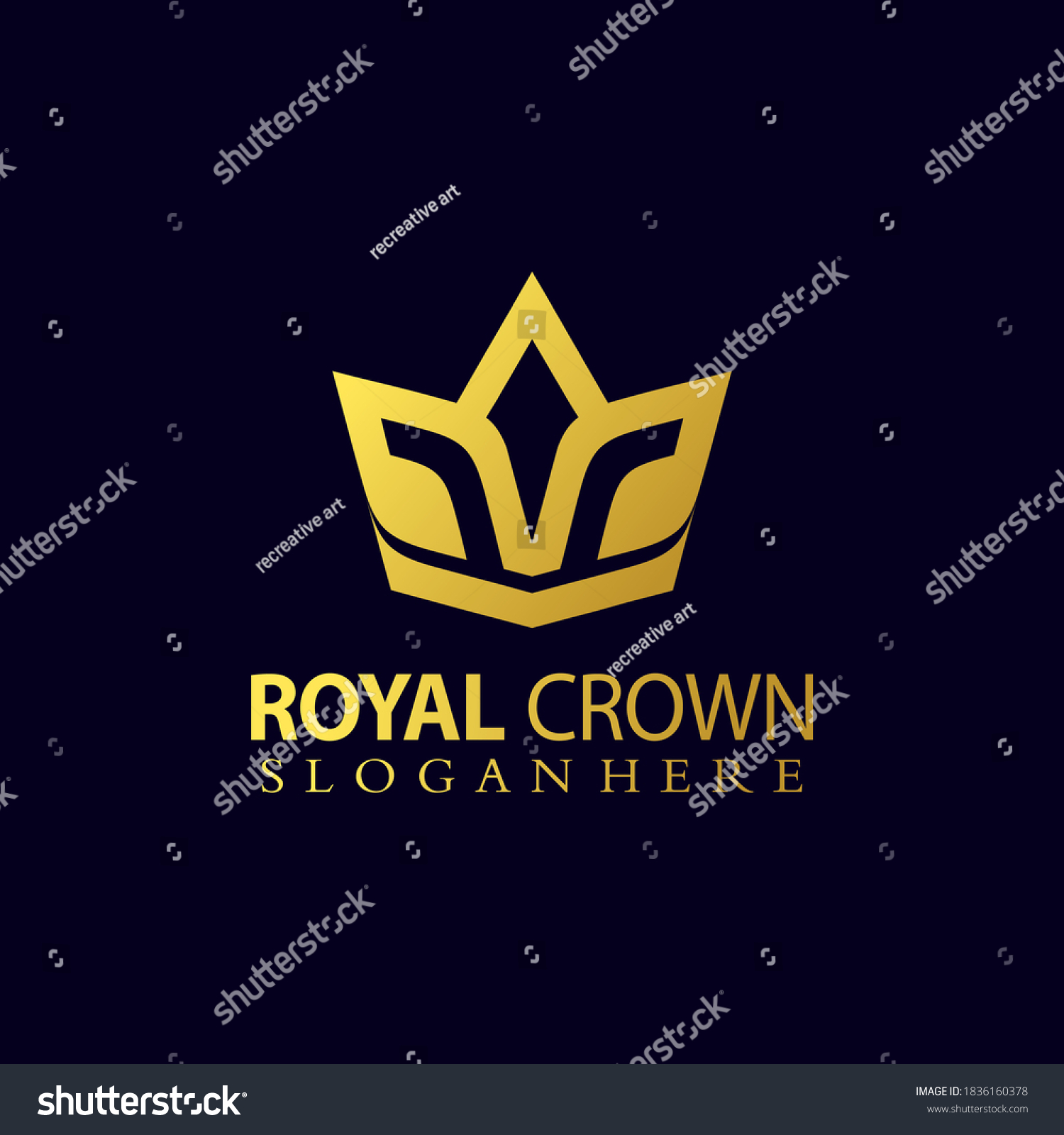 Luxury Royal Crown Vintage Logo Design Stock Vector (Royalty Free ...