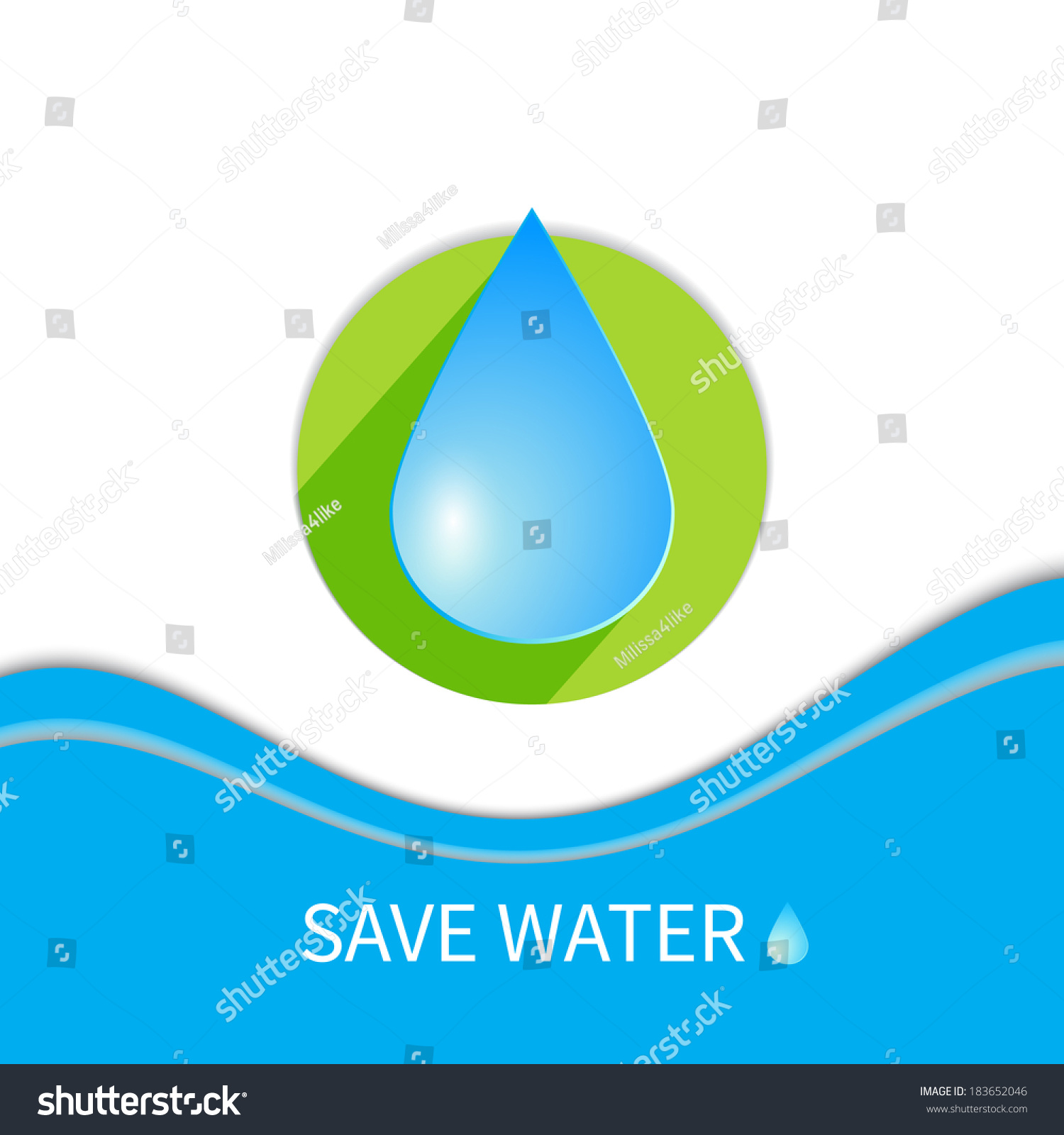 Water Drop Ecology Background Save Water Stock Vector (Royalty Free ...