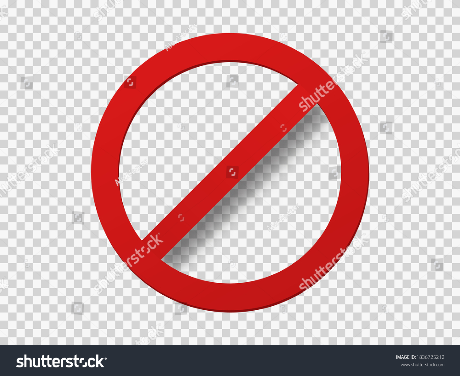 Banned Icon Template Red Circle Crossed Stock Vector Royalty Free 1836725212 Shutterstock
