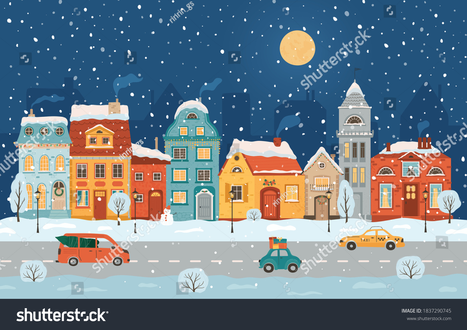 Зима в городе картинки для детей