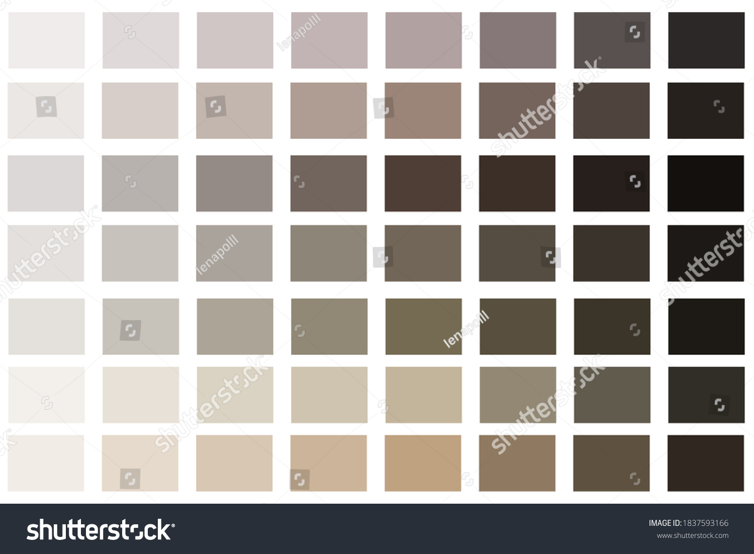 Diagram Skin Colors Dark Complexions Cosmetic Stock Vector (Royalty ...