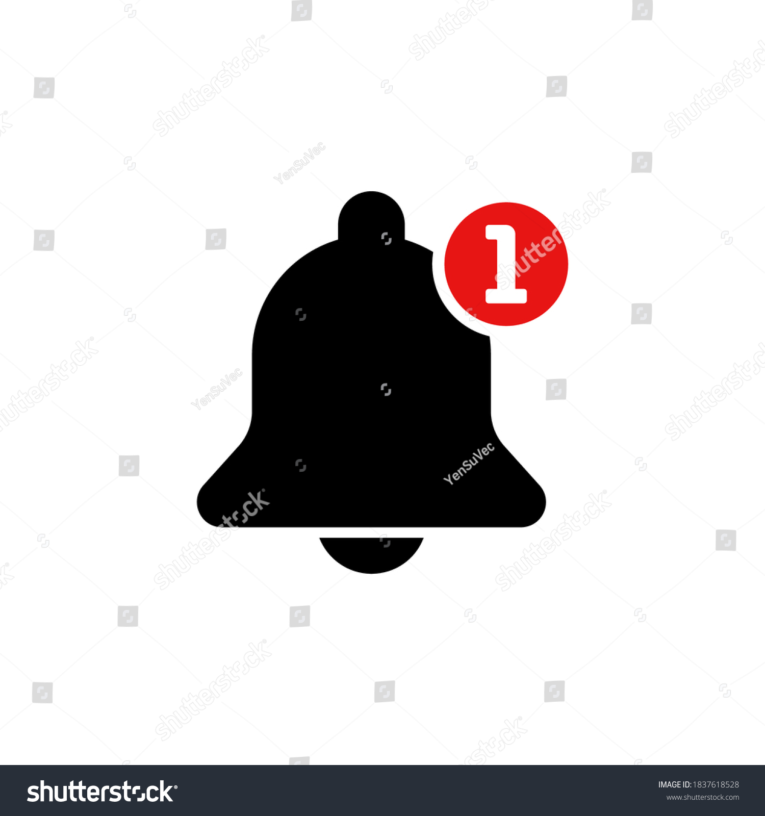 Notification Bell Icon Symbol Vector On Stock Vector (Royalty Free ...