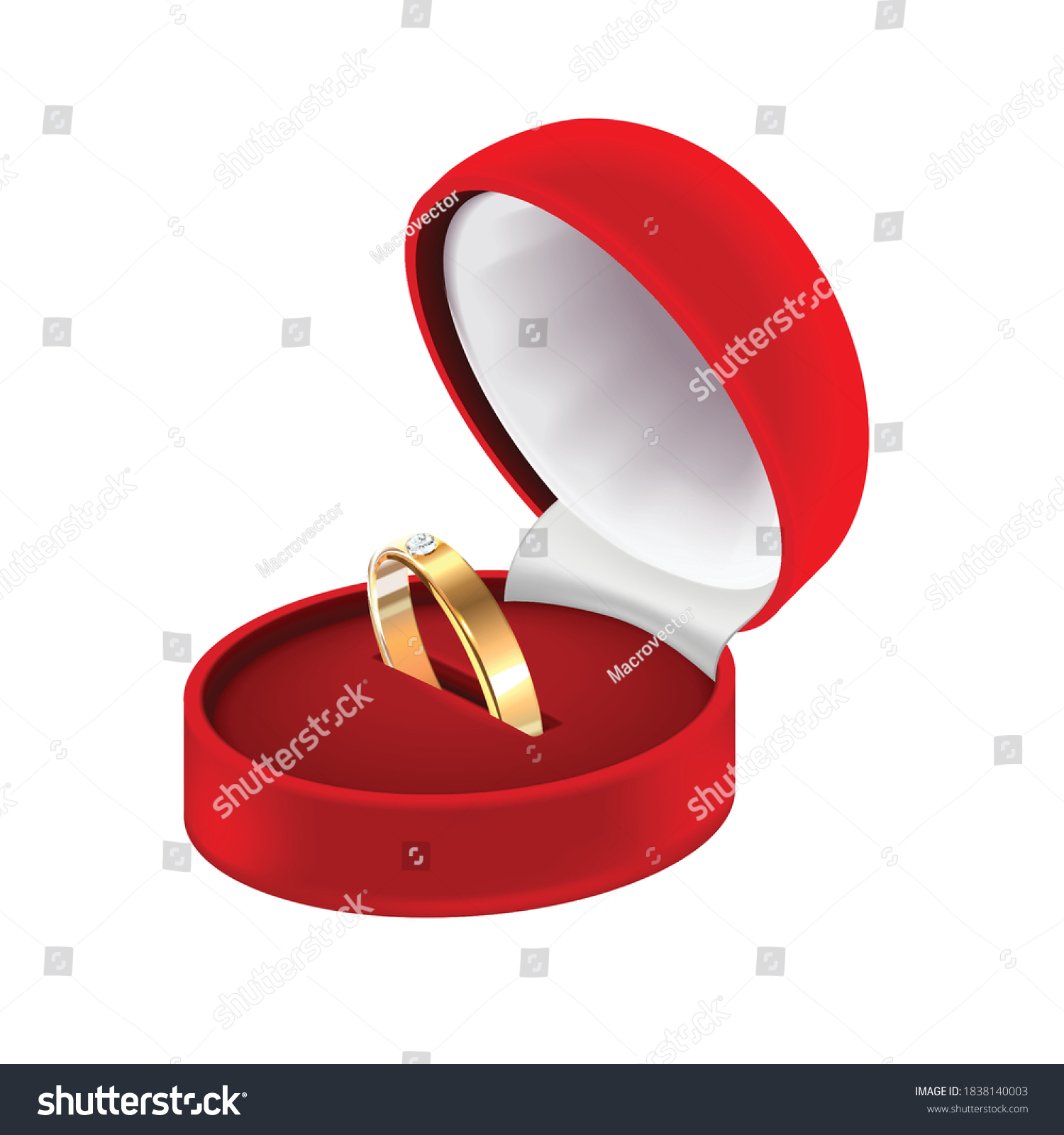 Wedding Rings Realistic Big Set Composition Stock Vector (Royalty Free ...