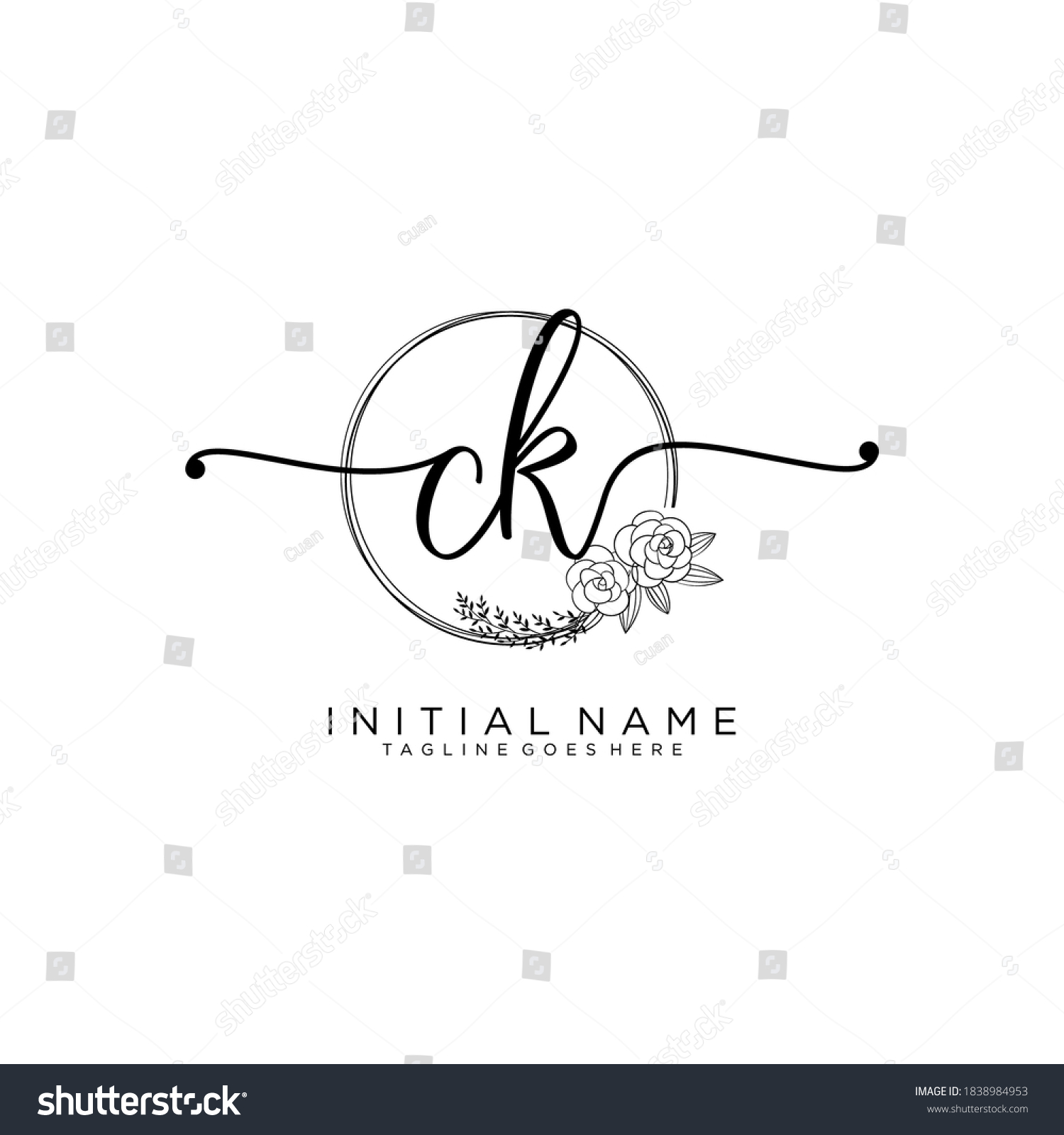 Ck Initial Handwriting Logo Vector Stock Vector Royalty Free 1838984953 Shutterstock 0172