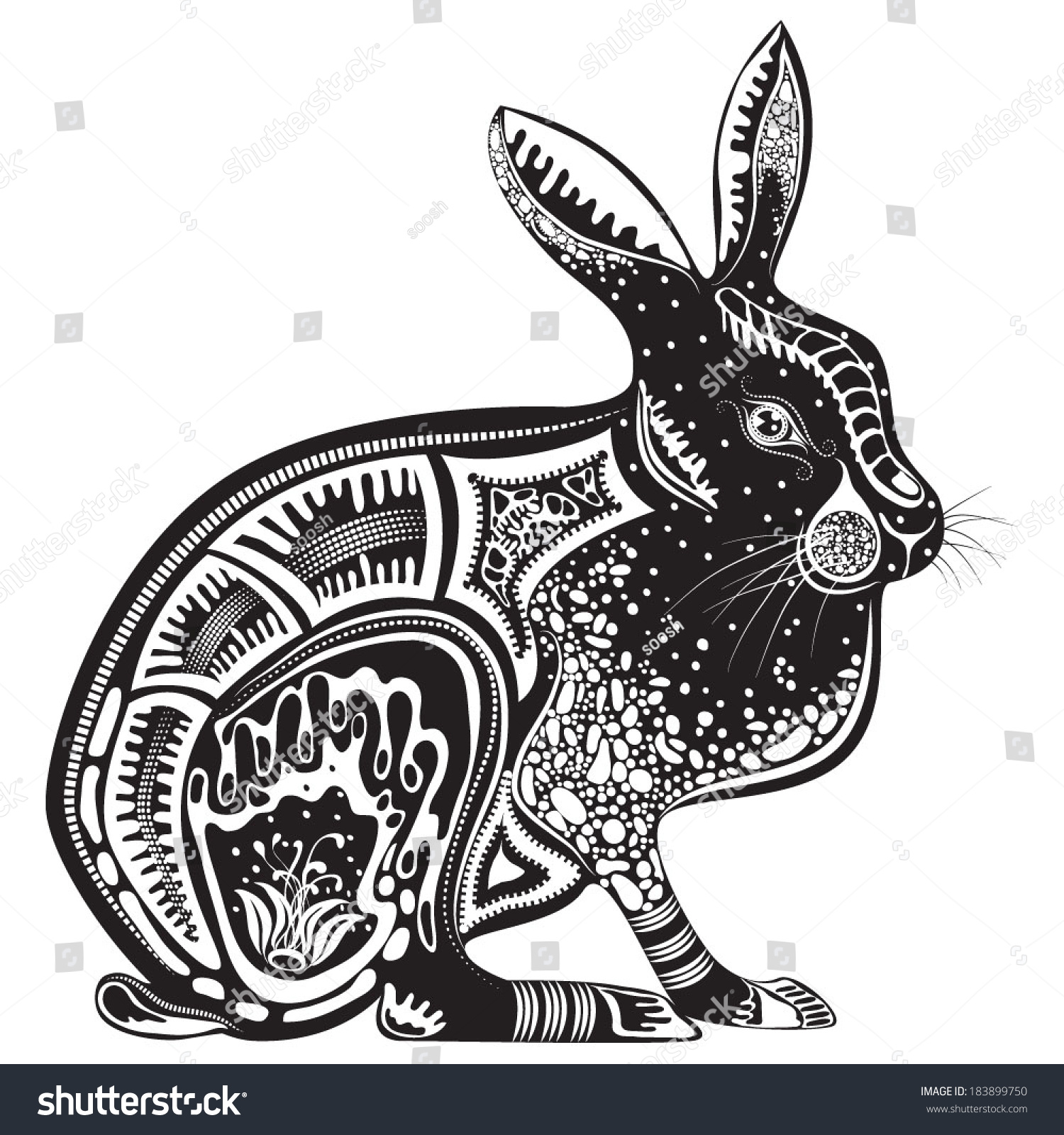 Стилизованный образ кролика