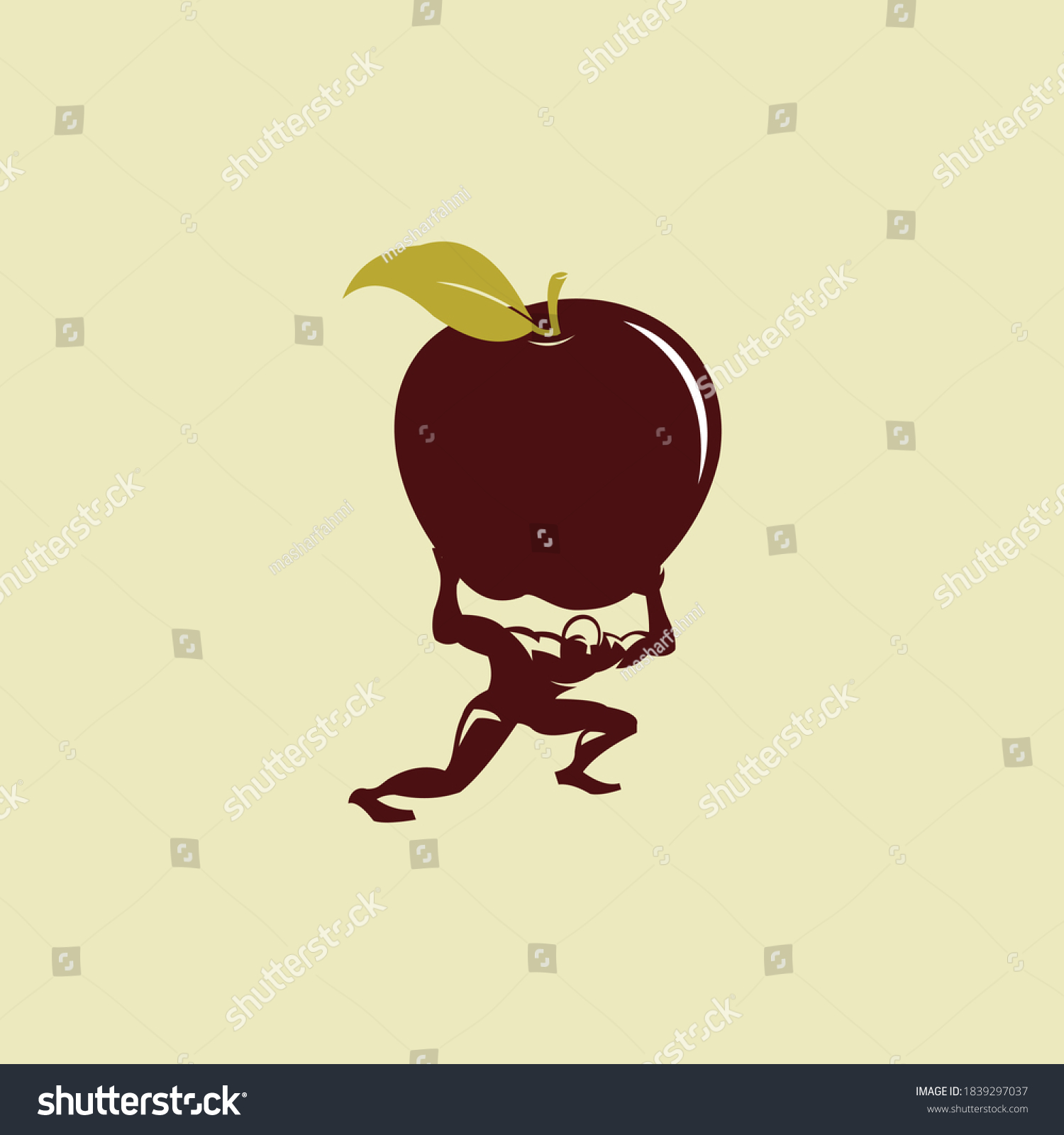 strong-man-holding-big-apple-logo-stock-vector-royalty-free