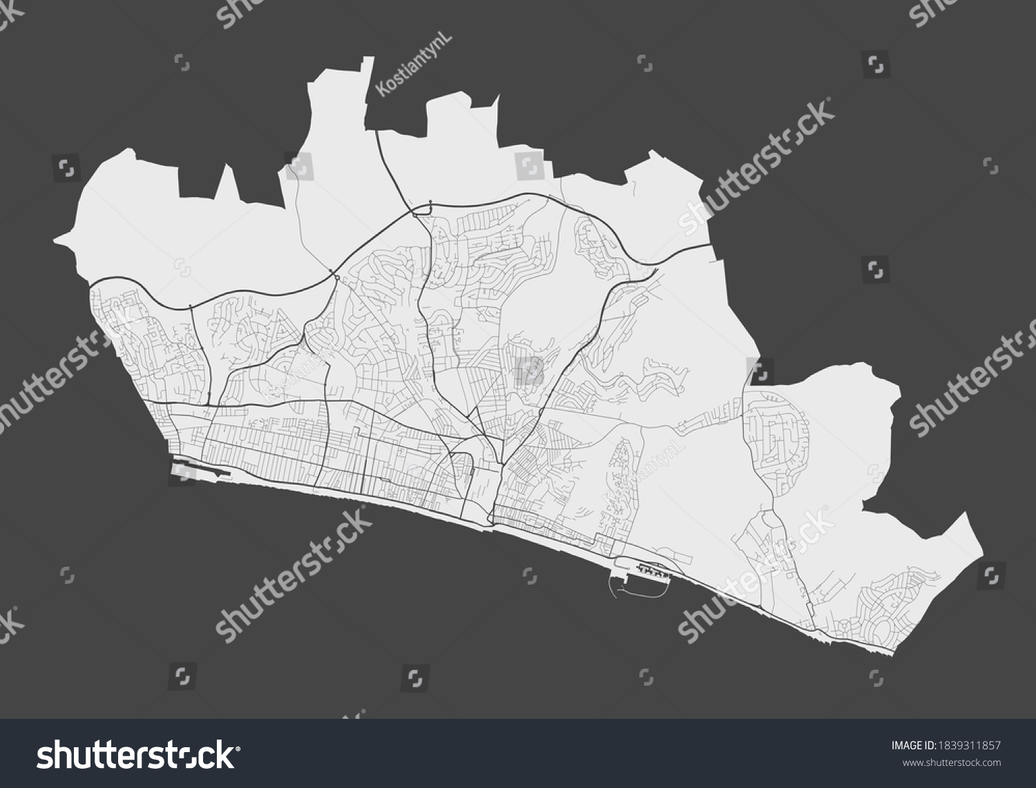Stock Vector Brighton Hove Map Detailed Map Of Brighton Hove City Administrative Area Cityscape Panorama 1839311857 