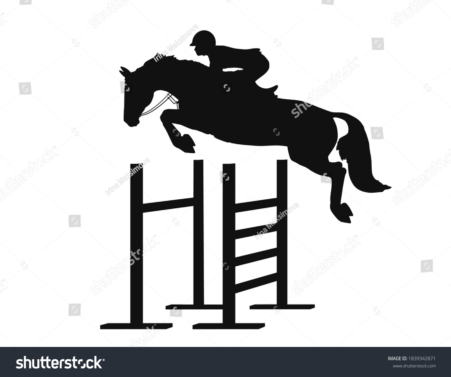 Лошадь в прыжке рисунок