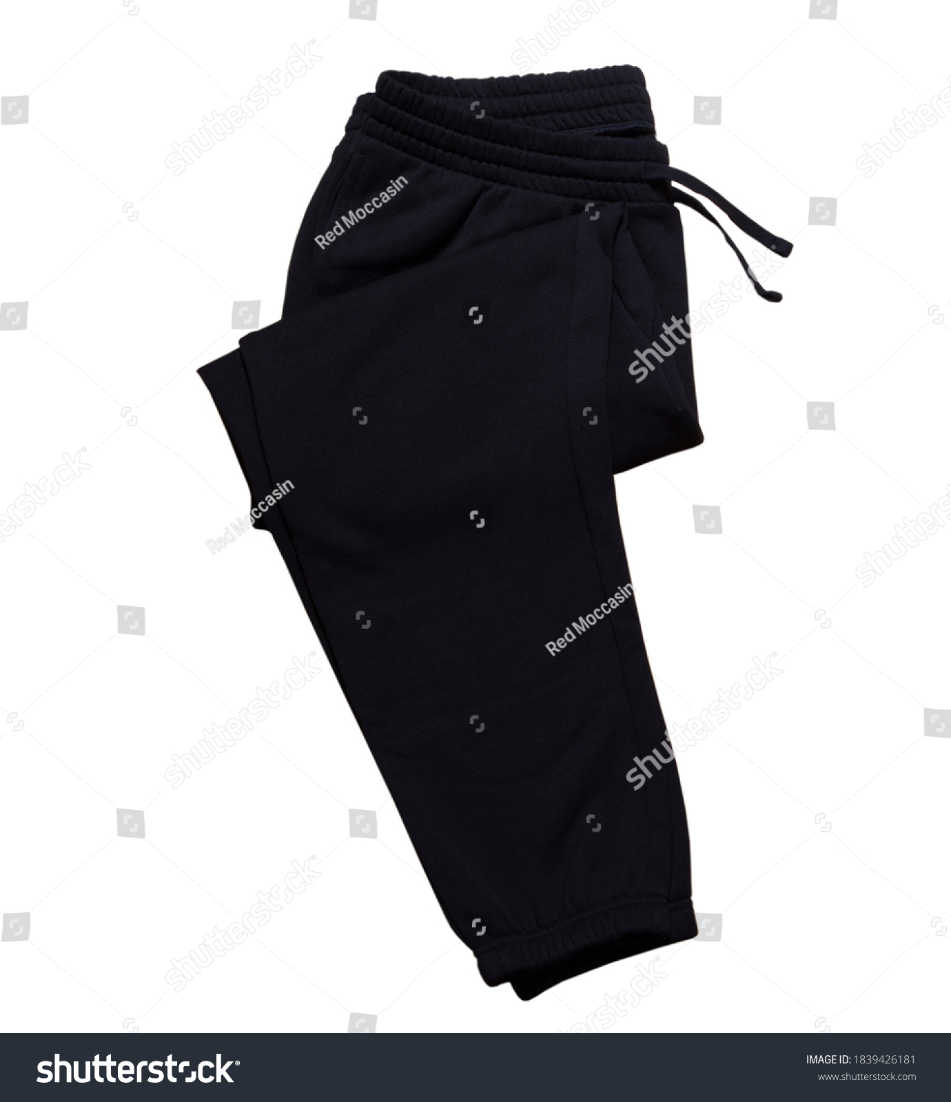Folded Sweatpants Isolated On White Background Stock Photo 1839426181 ...