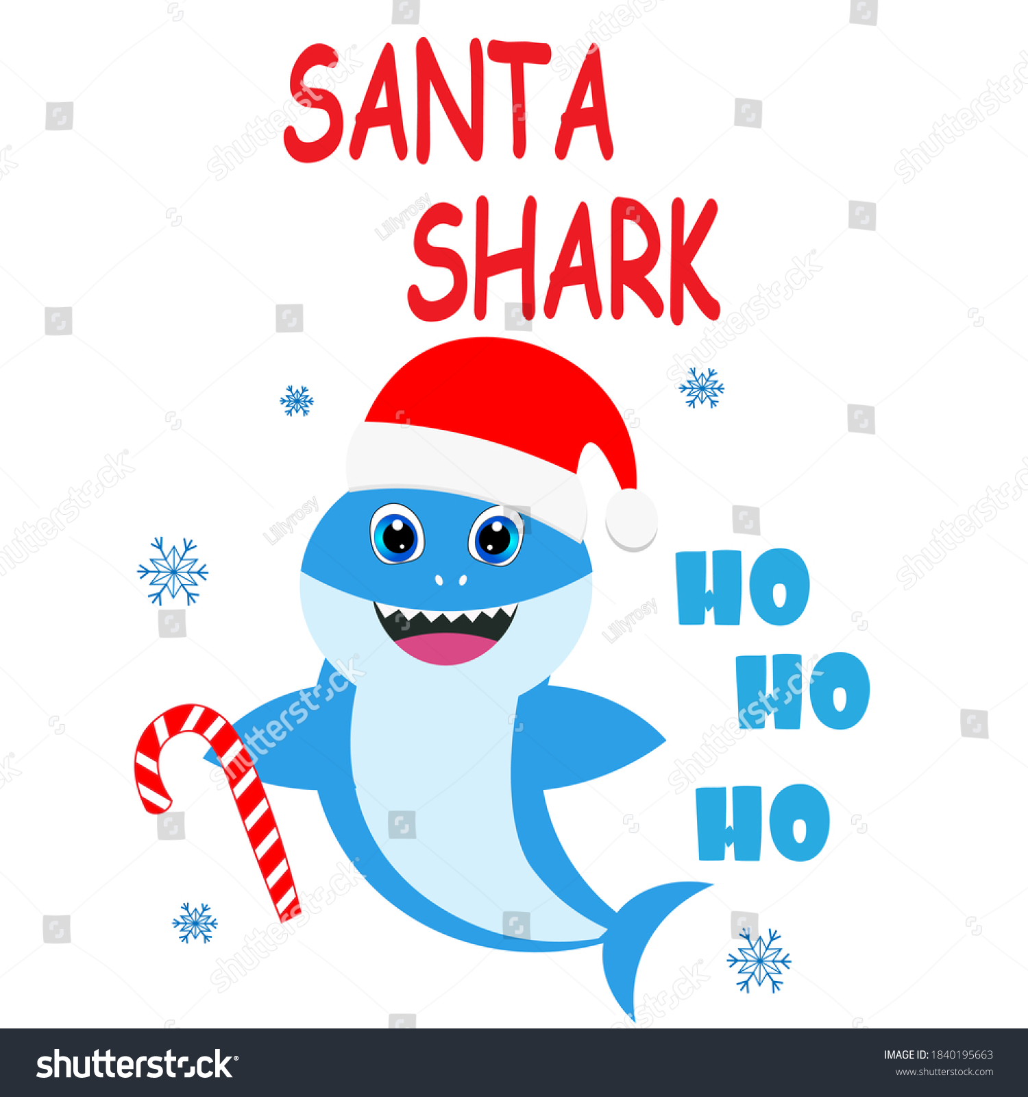 shark christmas hat