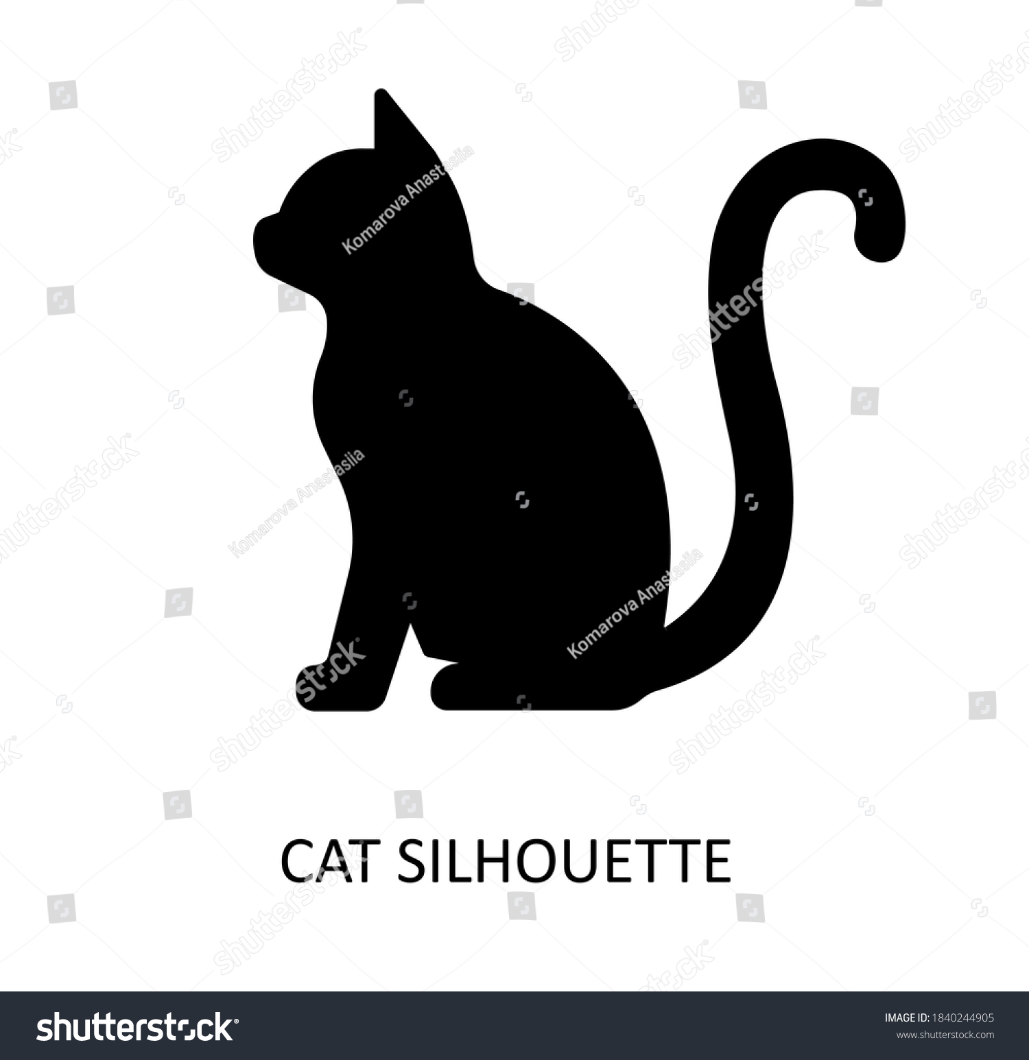 Silueta de gato.: vector stock (libre de regalías) 427904623 Shutterstock